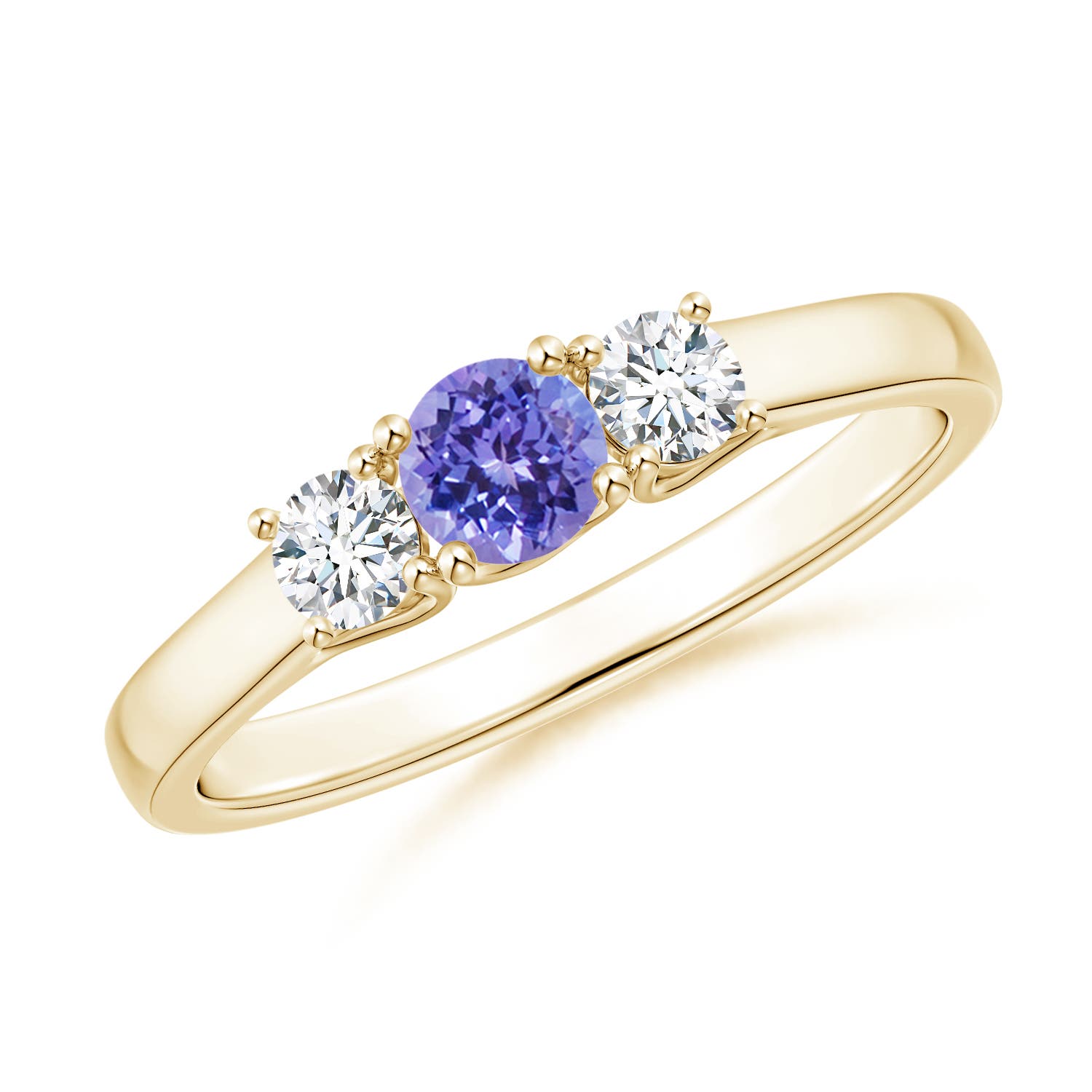 AAA - Tanzanite / 0.46 CT / 14 KT Yellow Gold