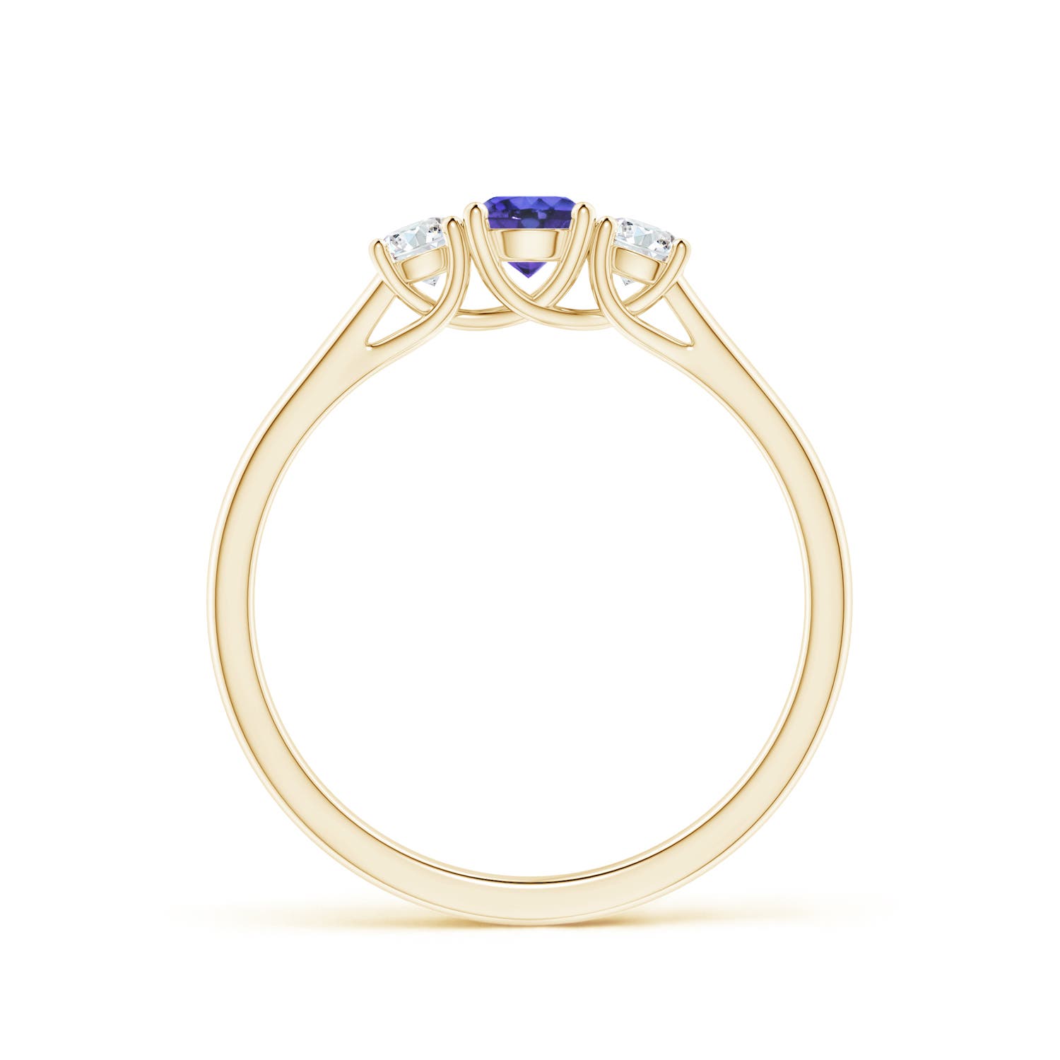 AAA - Tanzanite / 0.46 CT / 14 KT Yellow Gold