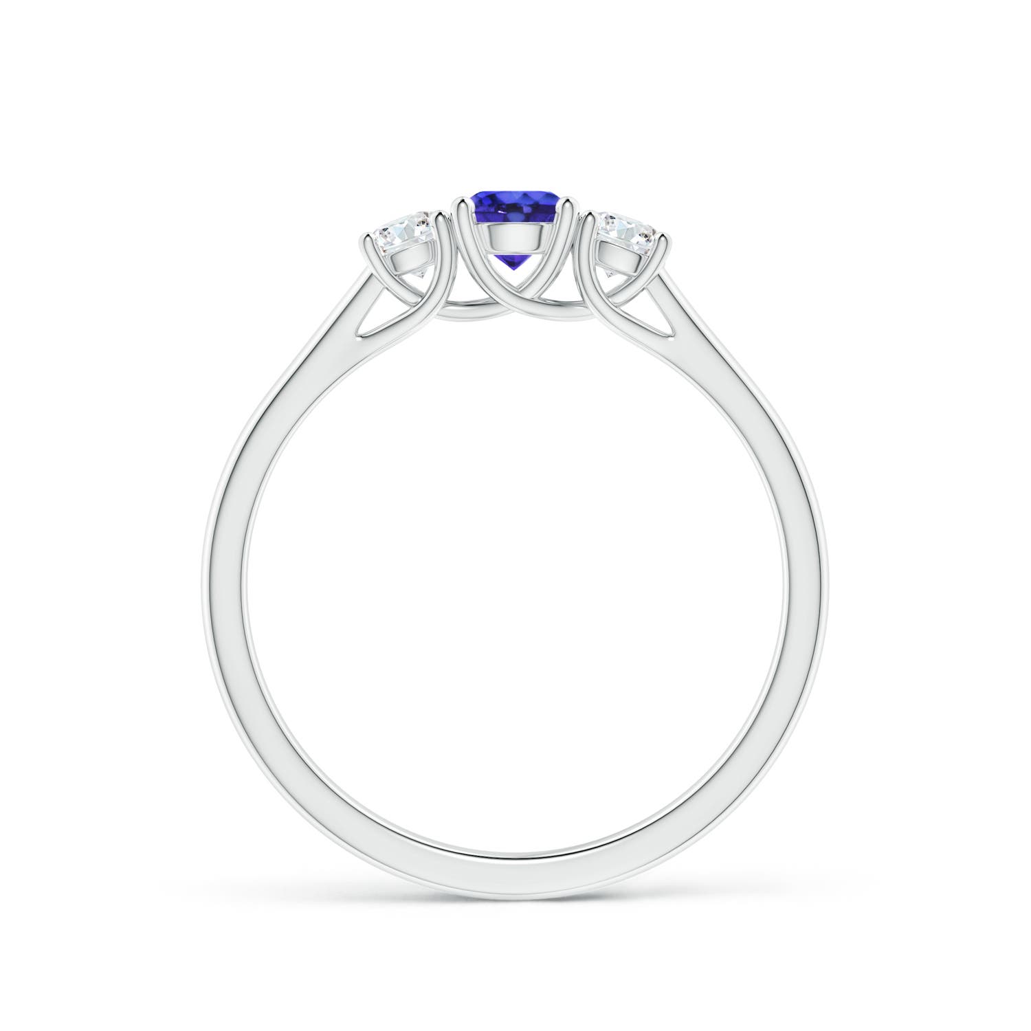 AAAA - Tanzanite / 0.46 CT / 14 KT White Gold