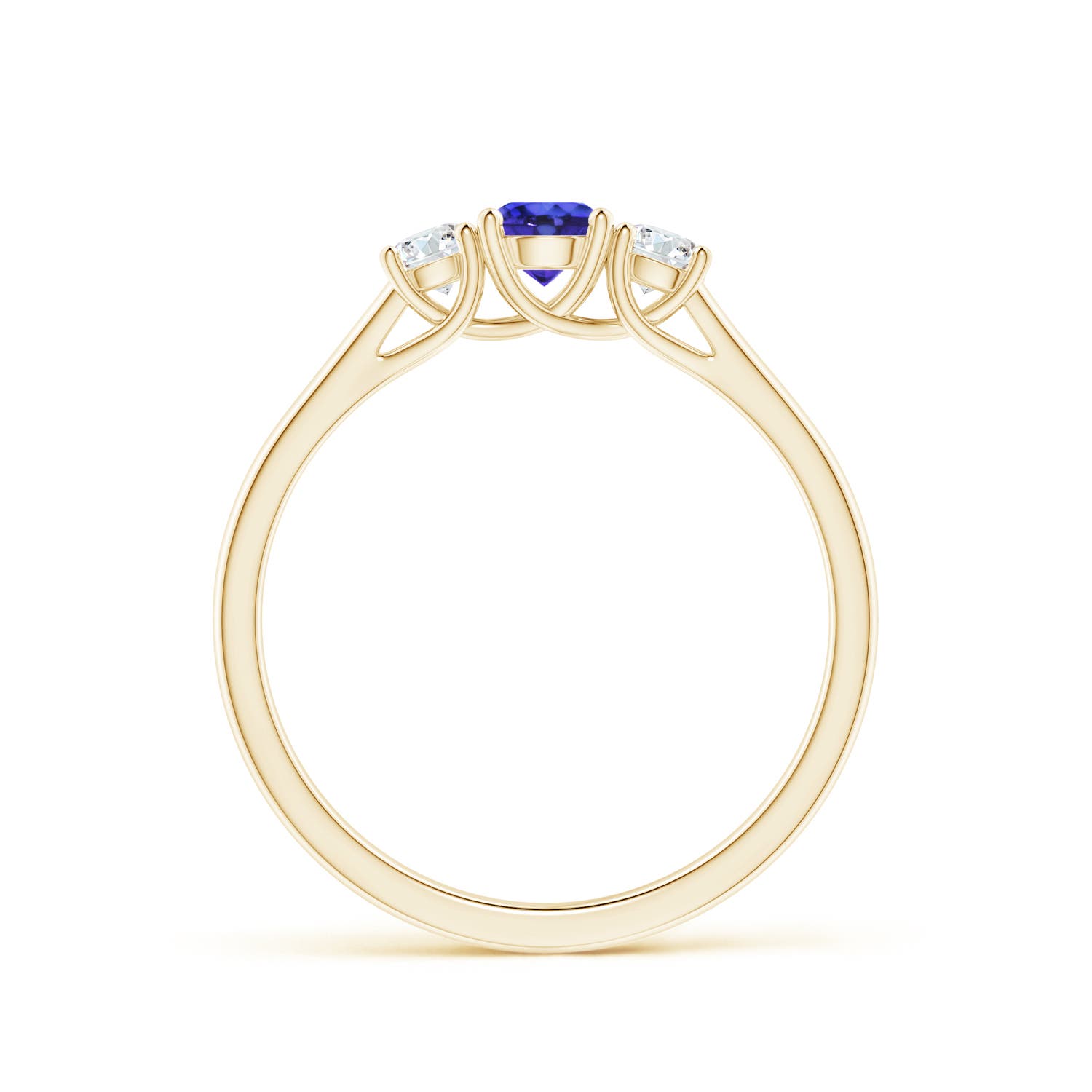 AAAA - Tanzanite / 0.46 CT / 14 KT Yellow Gold