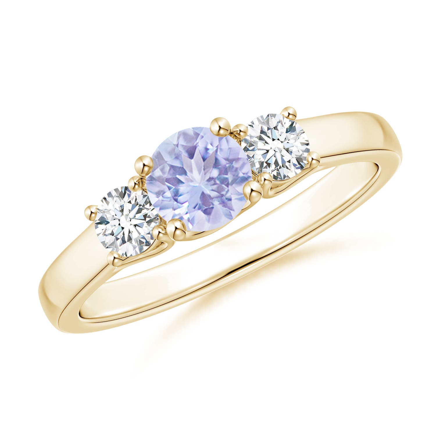 A - Tanzanite / 0.82 CT / 14 KT Yellow Gold