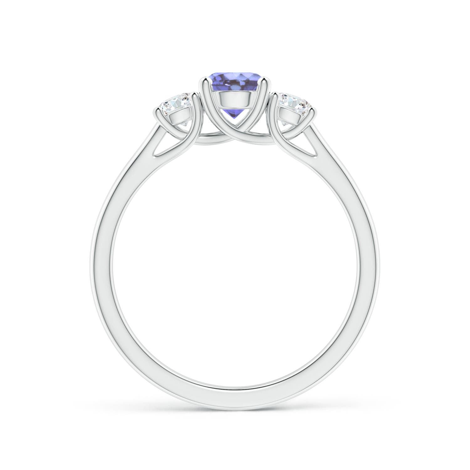 AA - Tanzanite / 0.82 CT / 14 KT White Gold