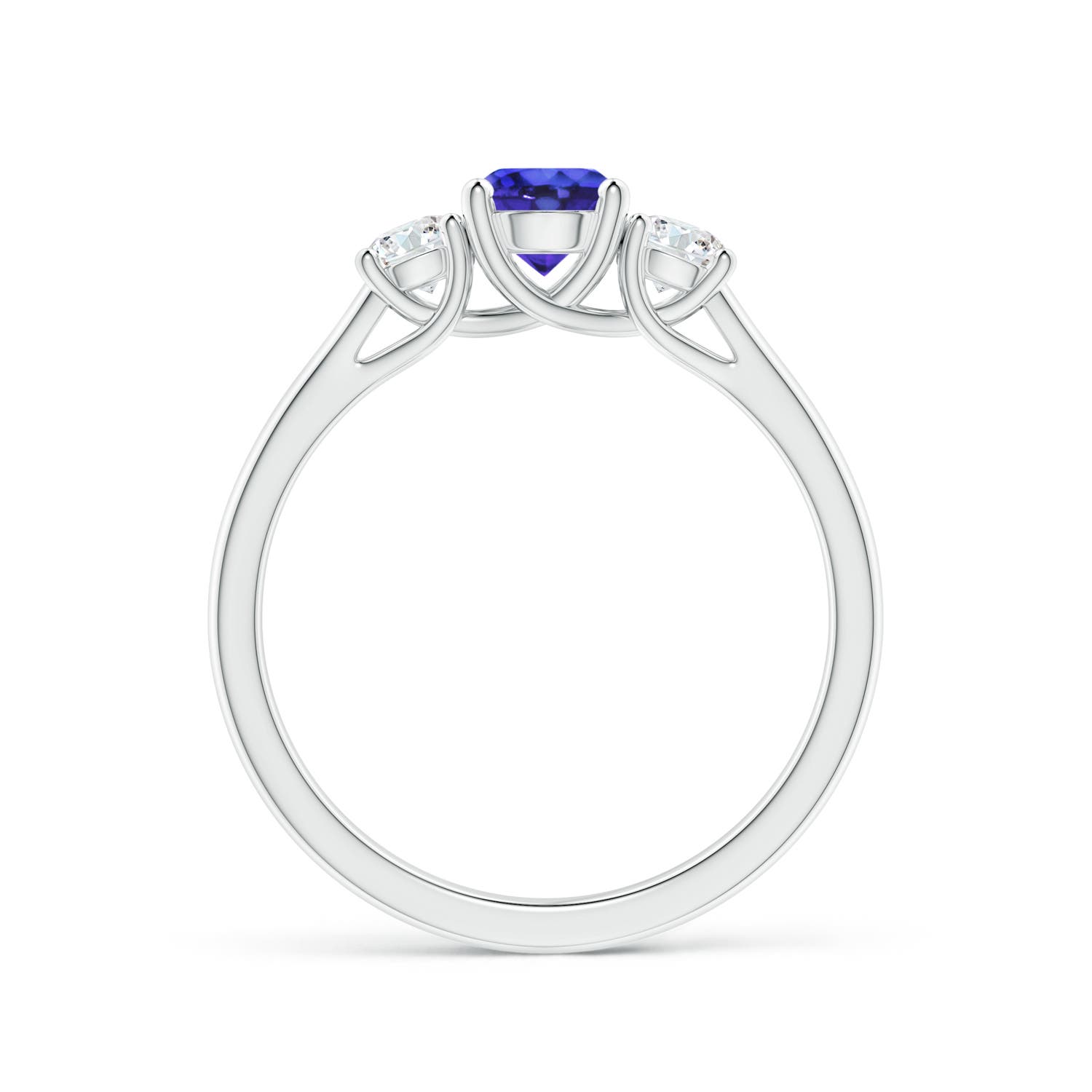 AAAA - Tanzanite / 0.82 CT / 14 KT White Gold