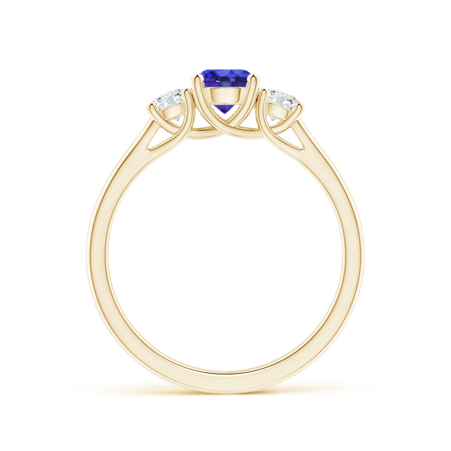 AAAA - Tanzanite / 0.82 CT / 14 KT Yellow Gold