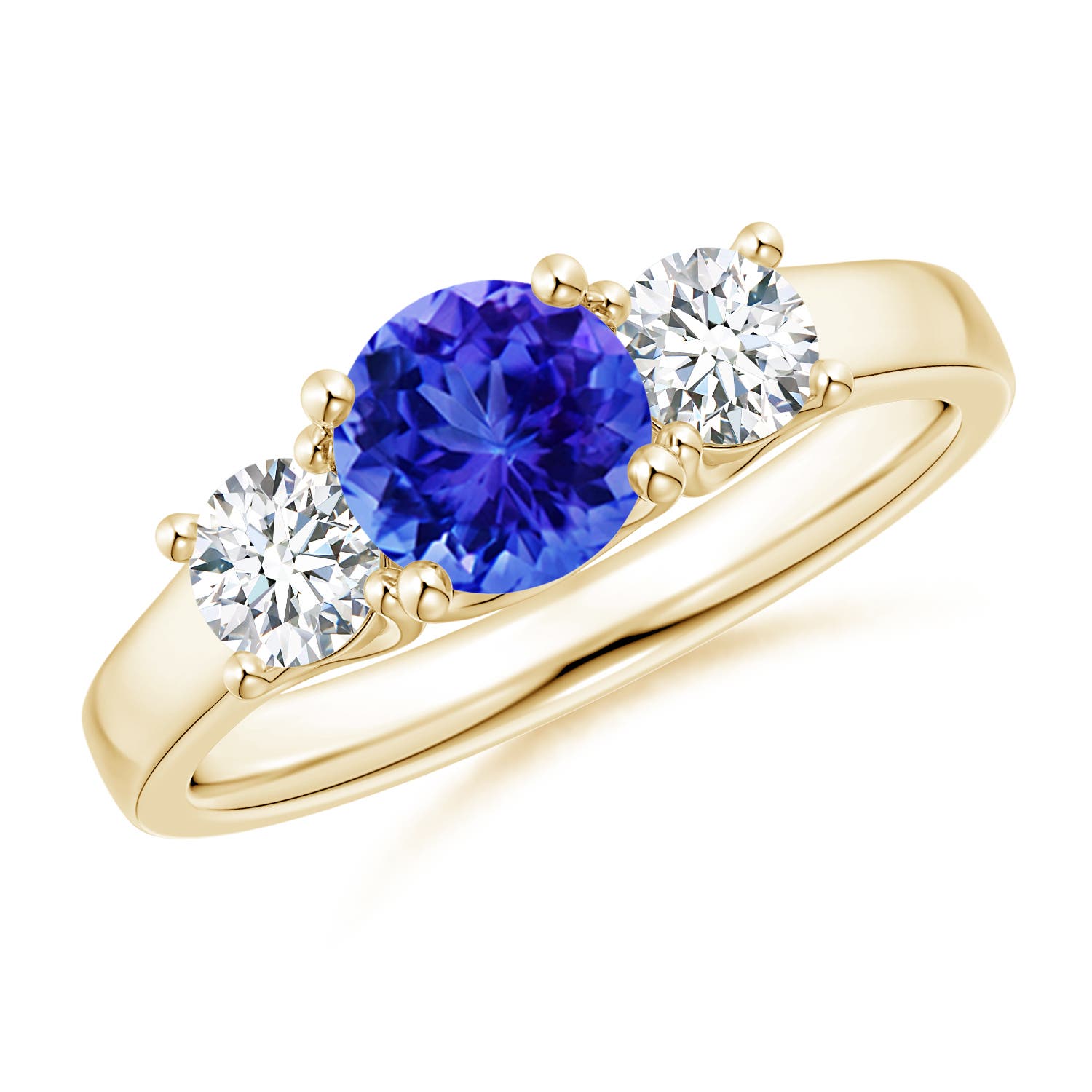 AAA - Tanzanite / 1.36 CT / 14 KT Yellow Gold