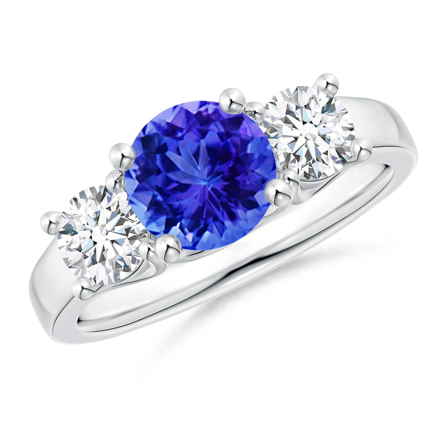 AAA - Tanzanite / 2.15 CT / 14 KT White Gold