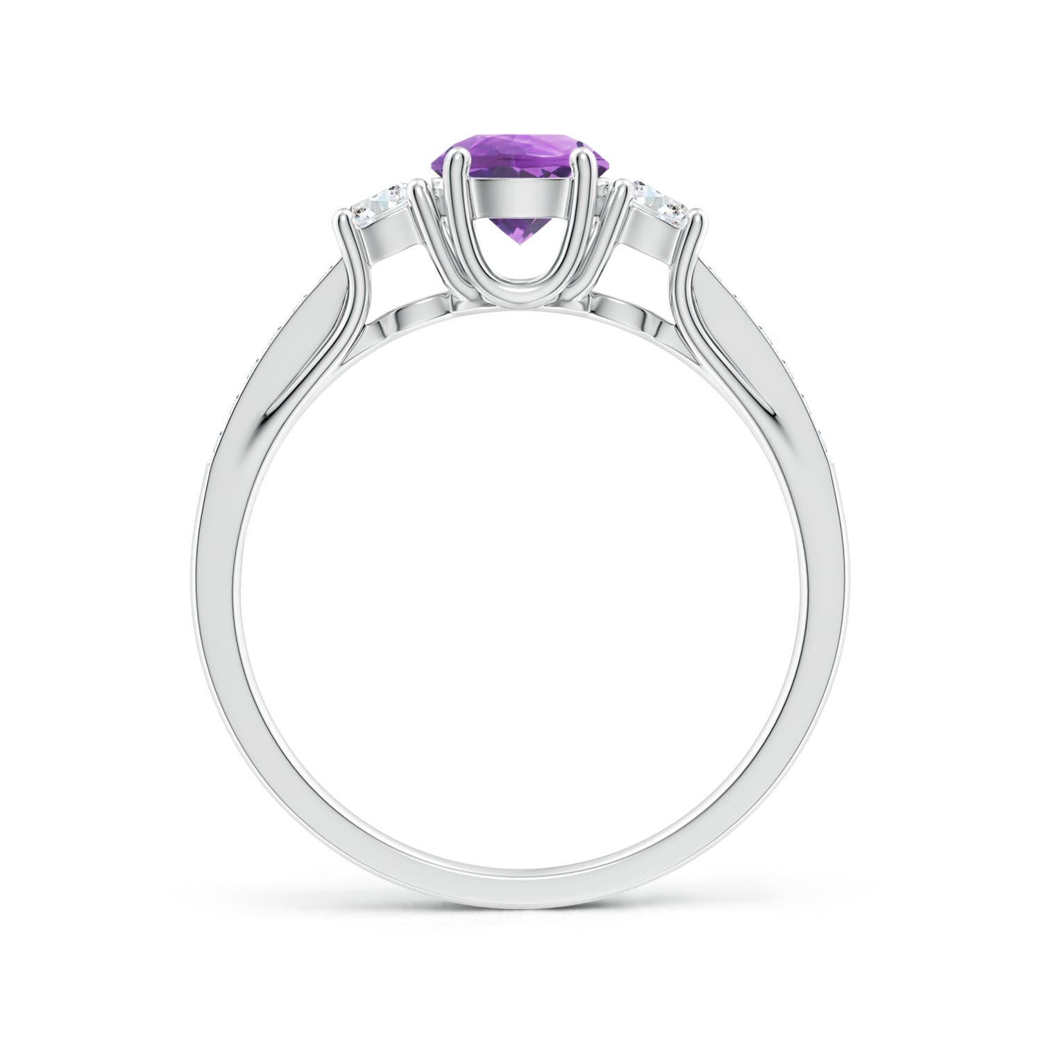 A - Amethyst / 0.76 CT / 14 KT White Gold