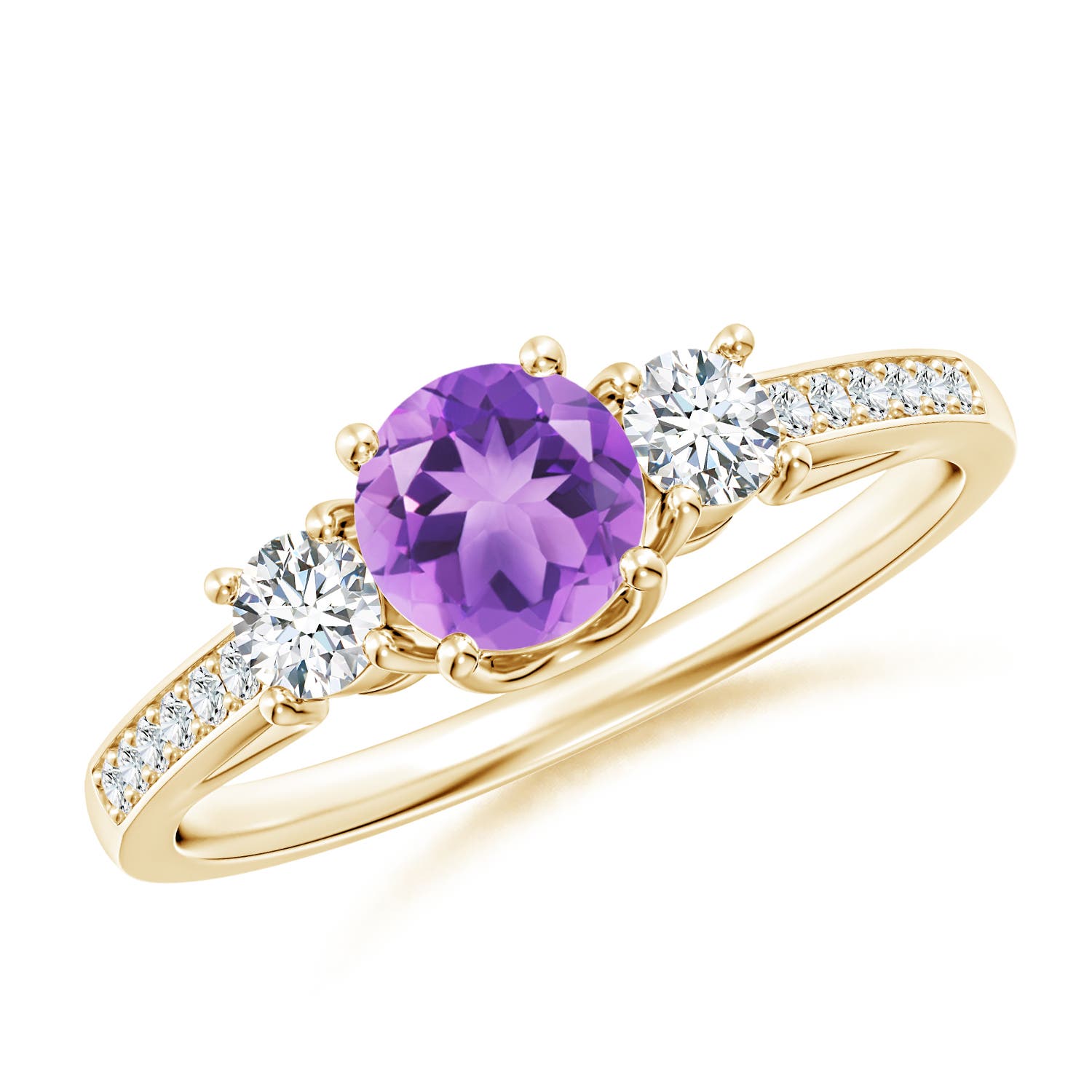 A - Amethyst / 0.76 CT / 14 KT Yellow Gold