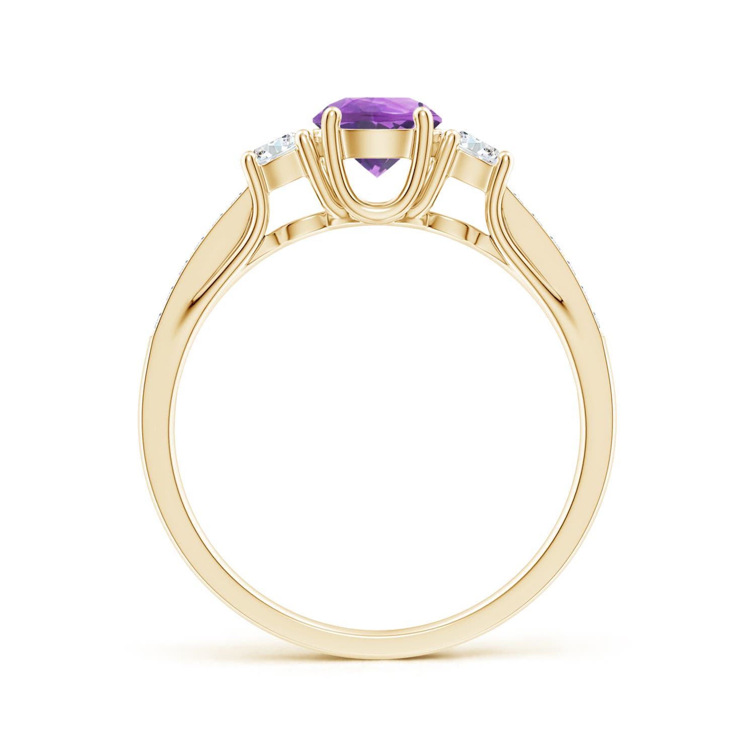 A - Amethyst / 0.76 CT / 14 KT Yellow Gold