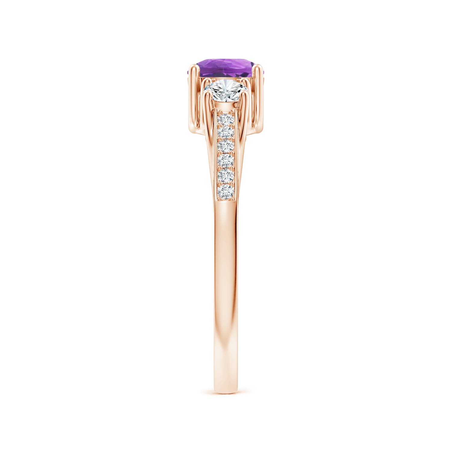 AA - Amethyst / 0.76 CT / 14 KT Rose Gold