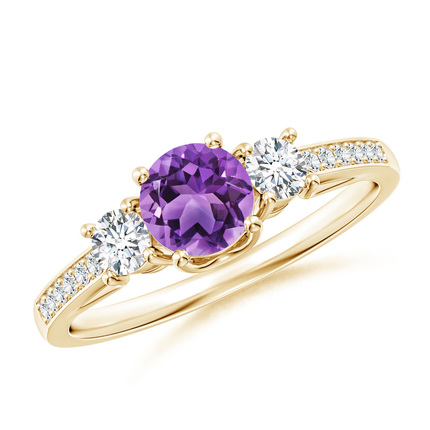 AA - Amethyst / 0.76 CT / 14 KT Yellow Gold