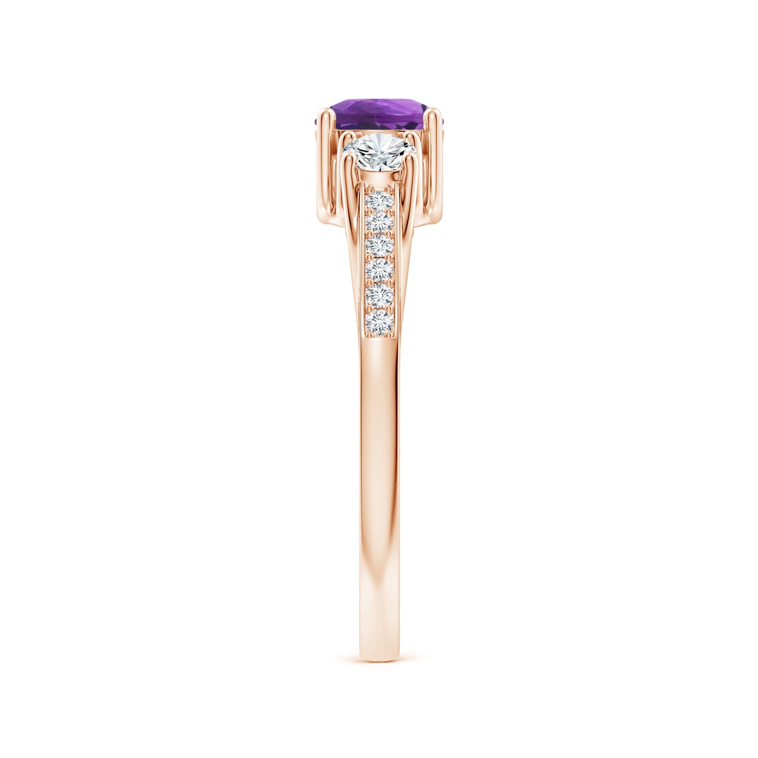 AAA - Amethyst / 0.76 CT / 14 KT Rose Gold