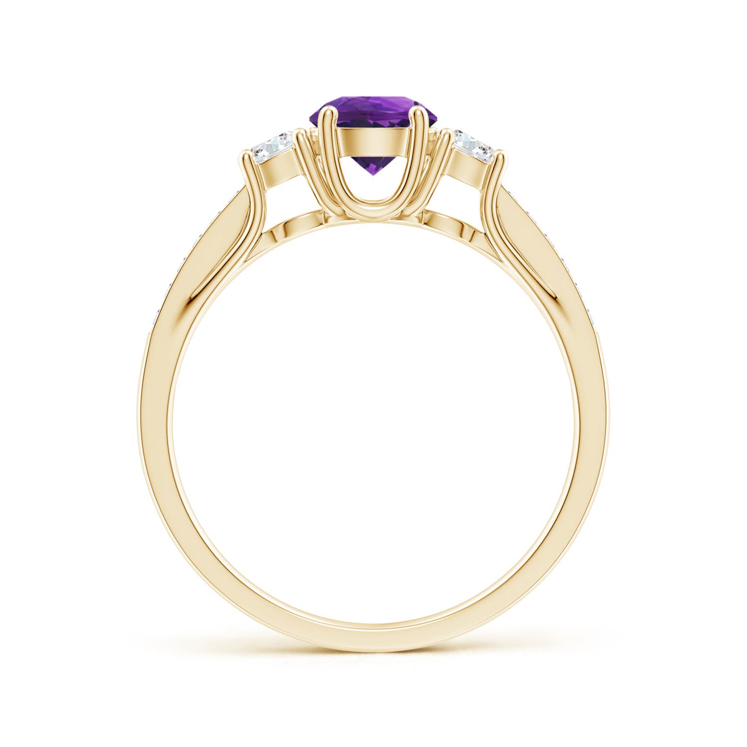 AAAA - Amethyst / 0.76 CT / 14 KT Yellow Gold