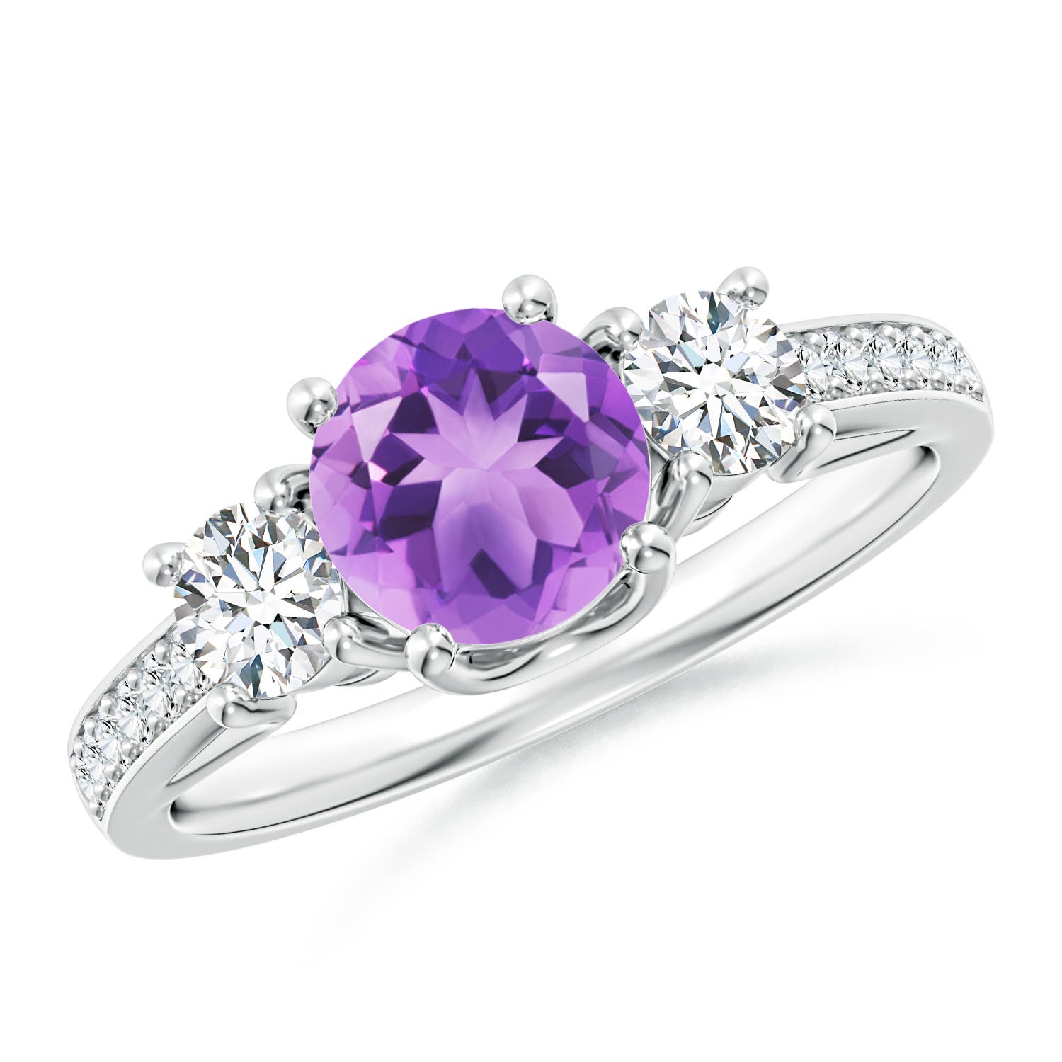 A - Amethyst / 1.24 CT / 14 KT White Gold