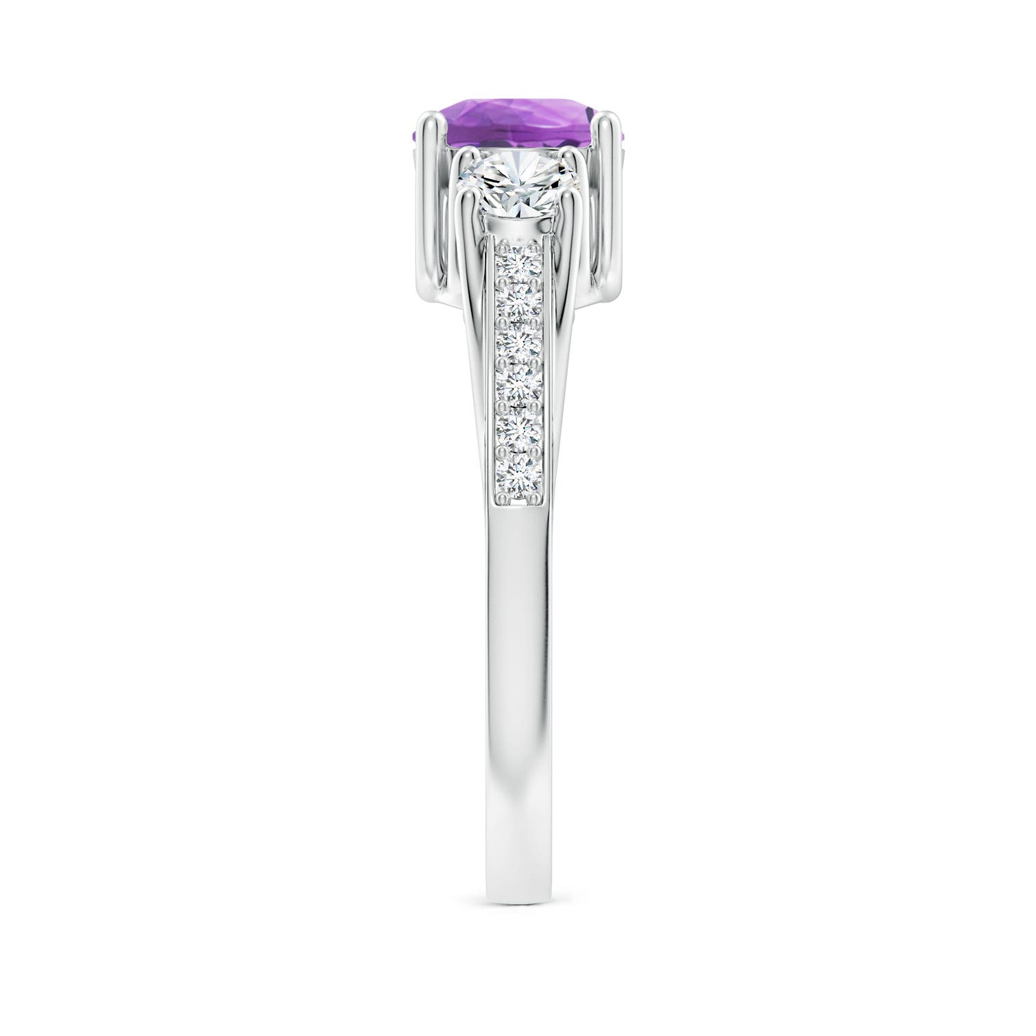 A - Amethyst / 1.24 CT / 14 KT White Gold