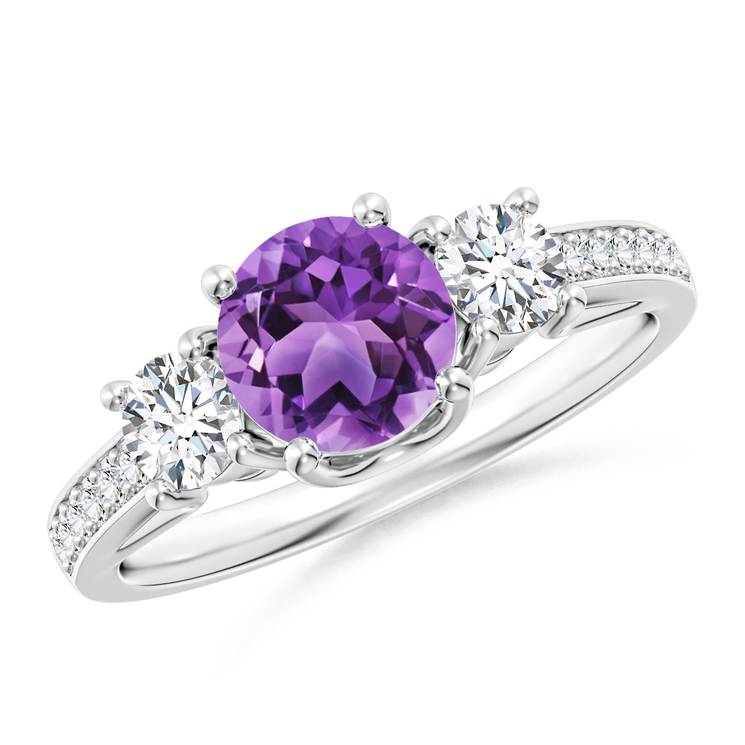 AA - Amethyst / 1.24 CT / 14 KT White Gold