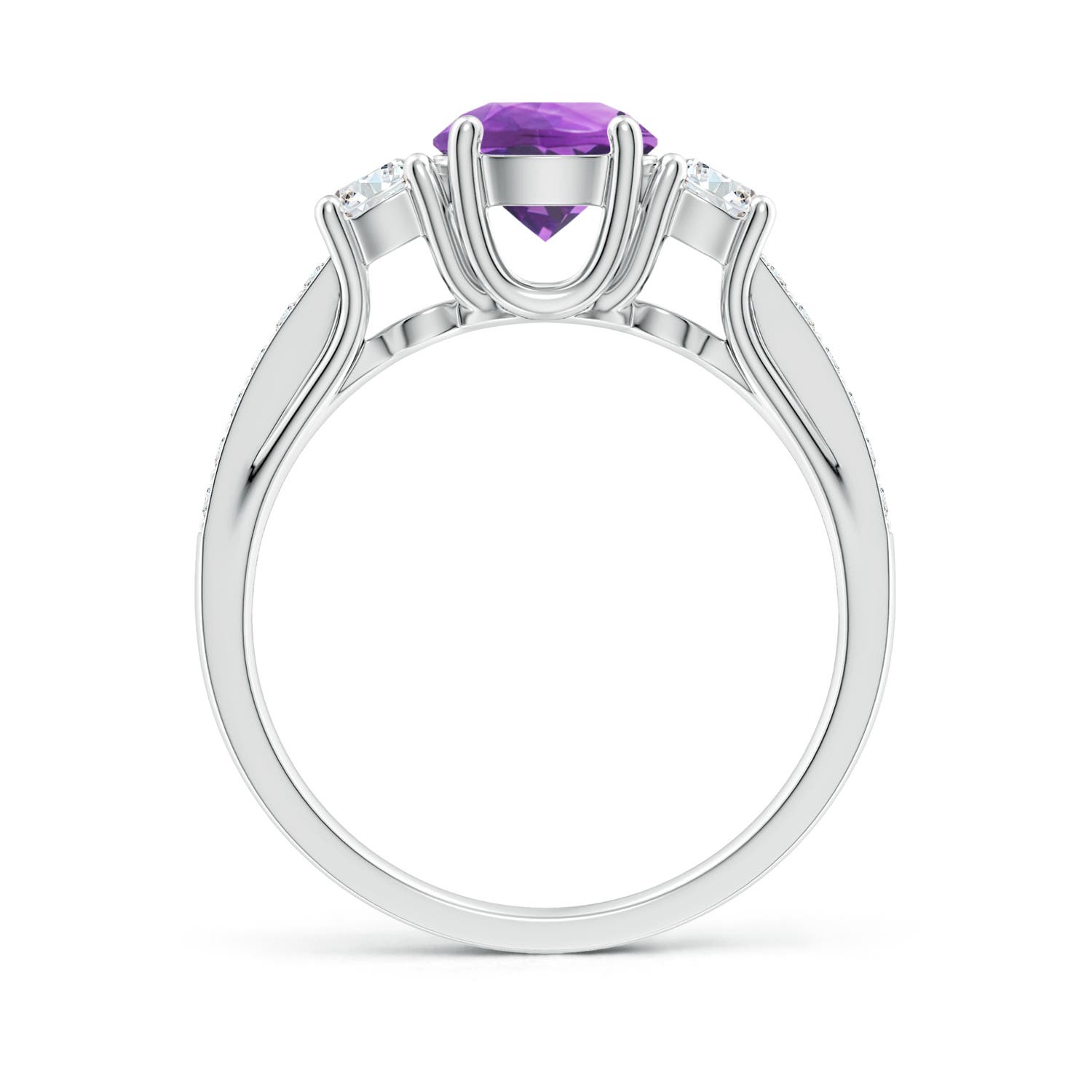 AA - Amethyst / 1.24 CT / 14 KT White Gold