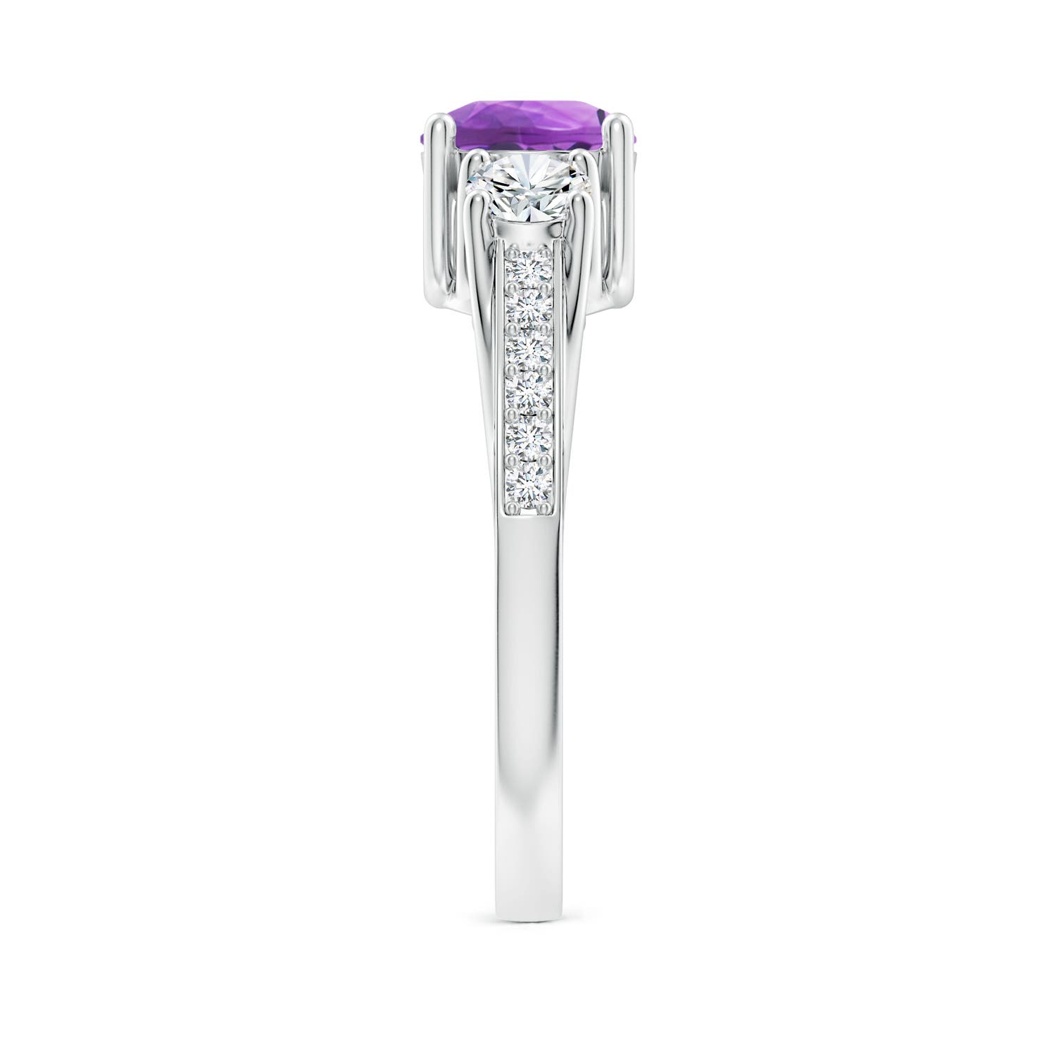 AA - Amethyst / 1.24 CT / 14 KT White Gold