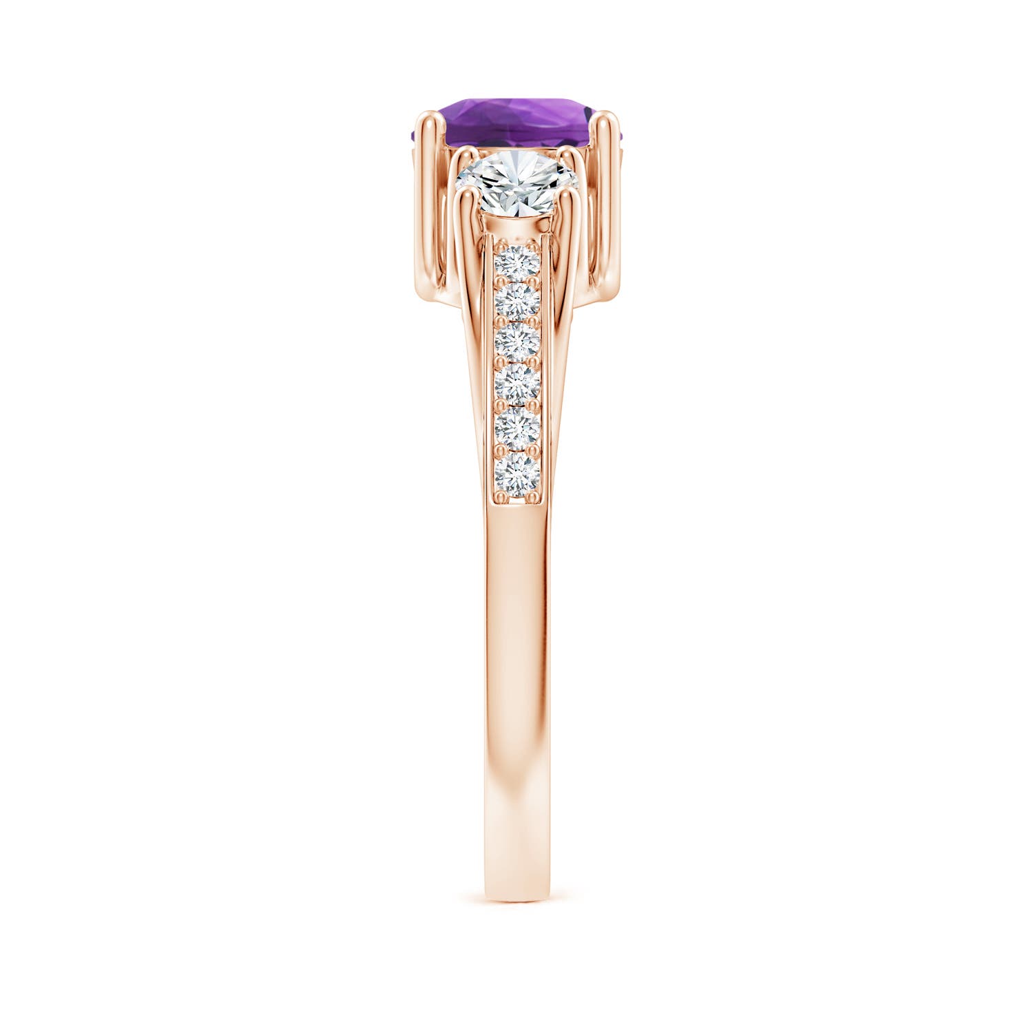 AAA - Amethyst / 1.24 CT / 14 KT Rose Gold