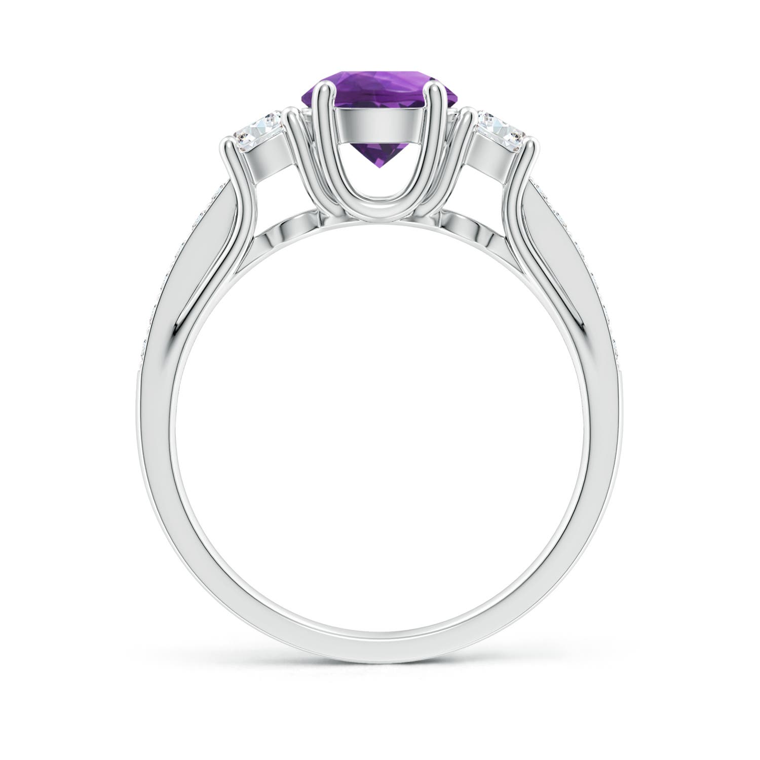 AAA - Amethyst / 1.24 CT / 14 KT White Gold