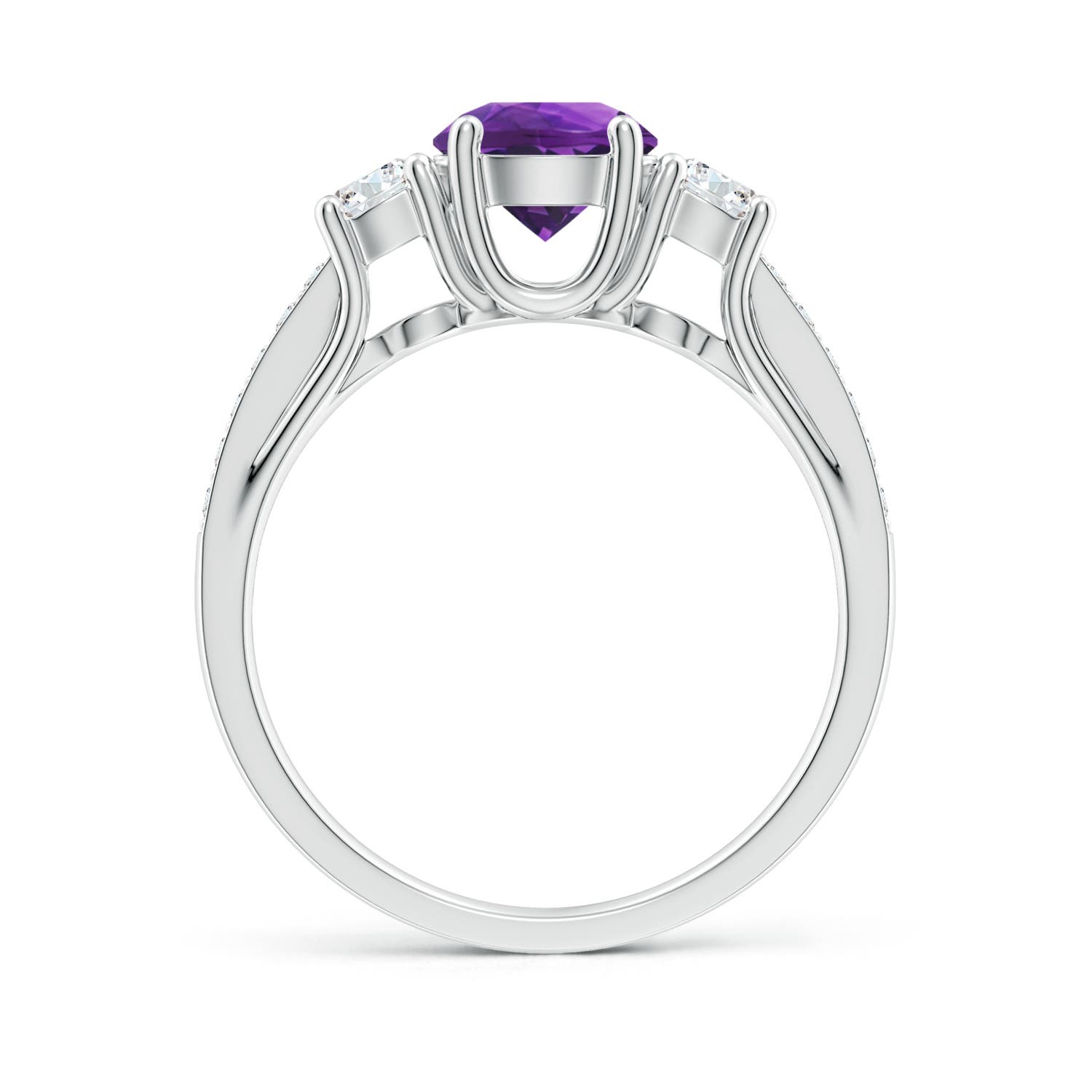 AAAA - Amethyst / 1.24 CT / 14 KT White Gold