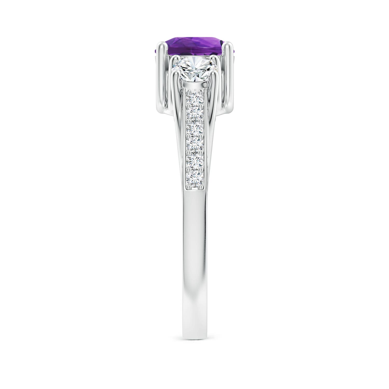 AAAA - Amethyst / 1.24 CT / 14 KT White Gold