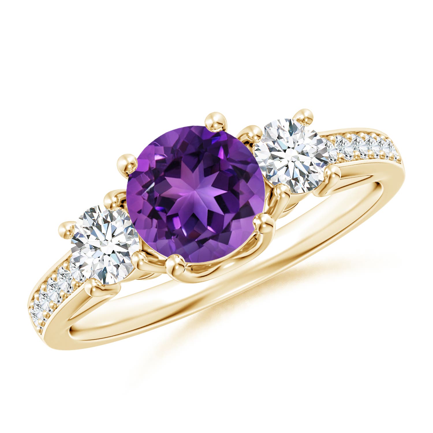 AAAA - Amethyst / 1.24 CT / 14 KT Yellow Gold