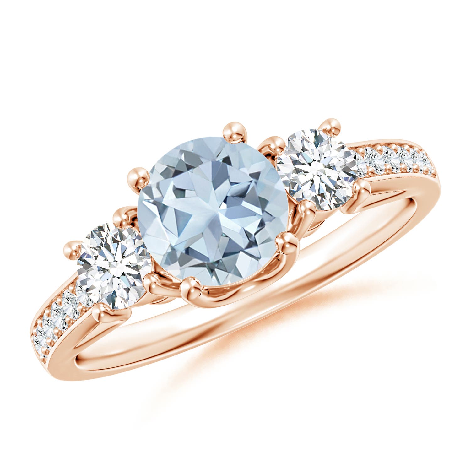 A - Aquamarine / 1.16 CT / 14 KT Rose Gold