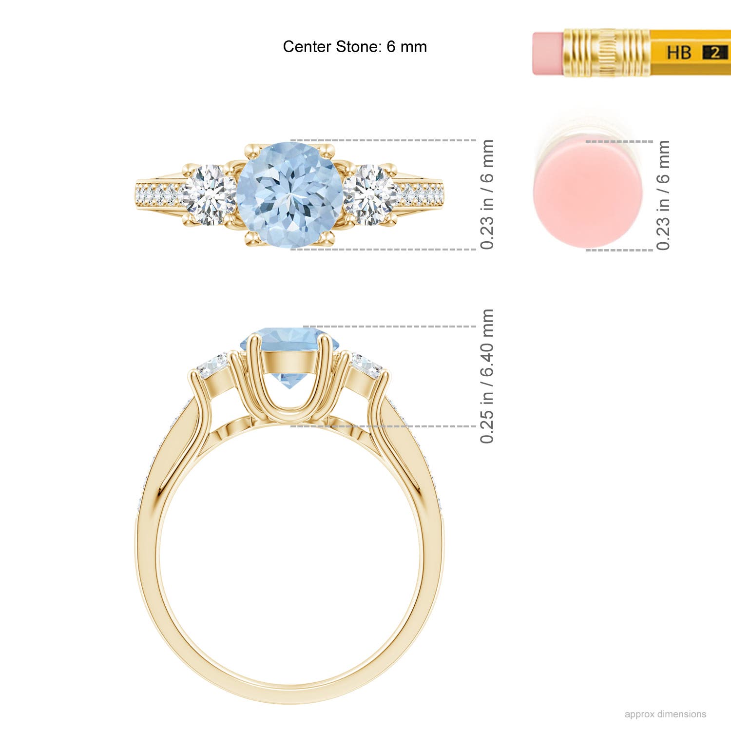 AA - Aquamarine / 1.16 CT / 14 KT Yellow Gold