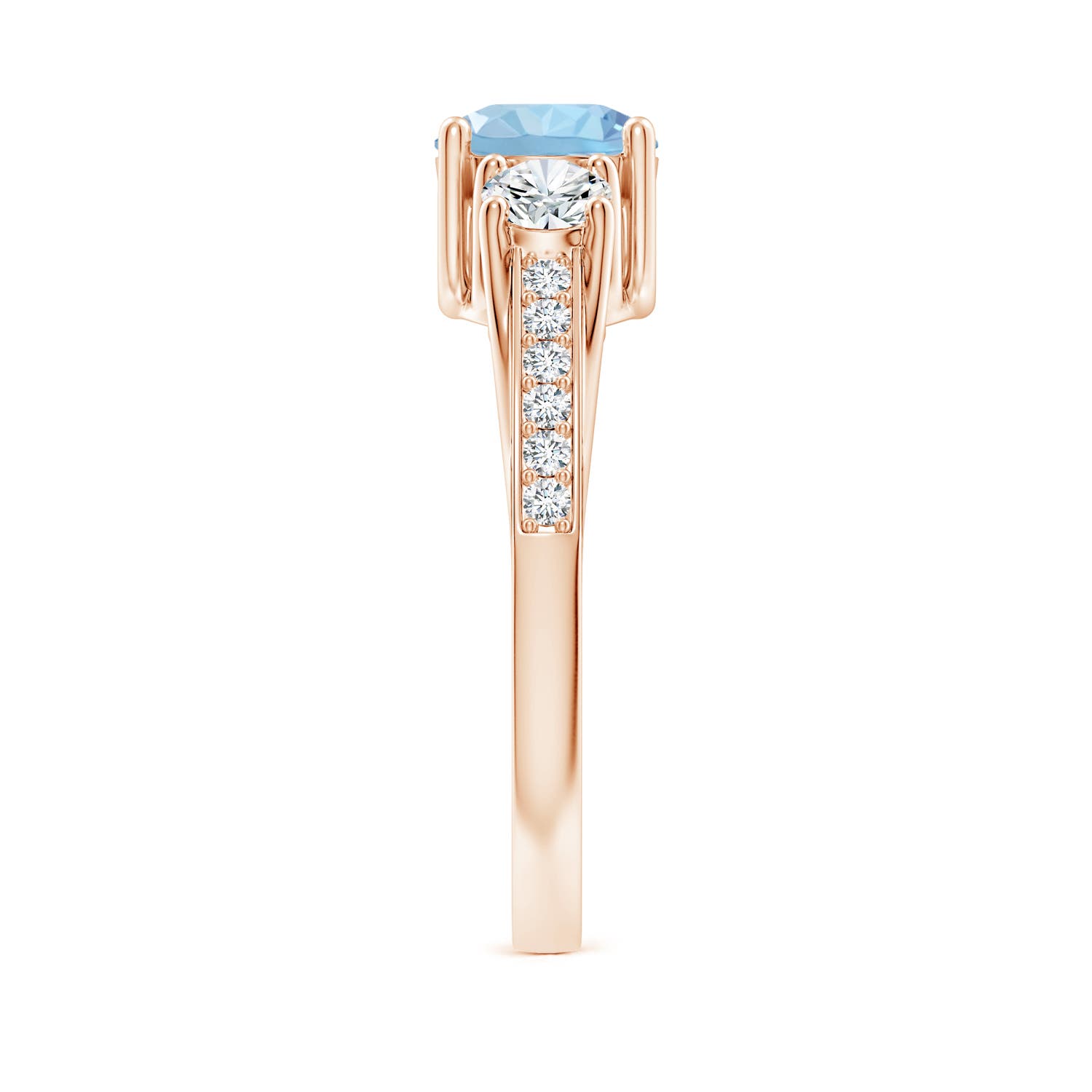 AAA - Aquamarine / 1.16 CT / 14 KT Rose Gold