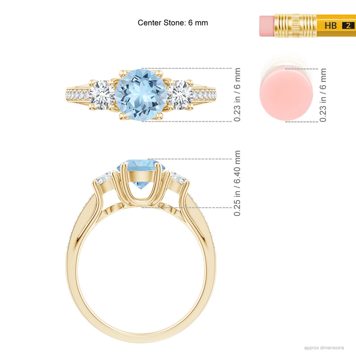 AAA - Aquamarine / 1.16 CT / 14 KT Yellow Gold