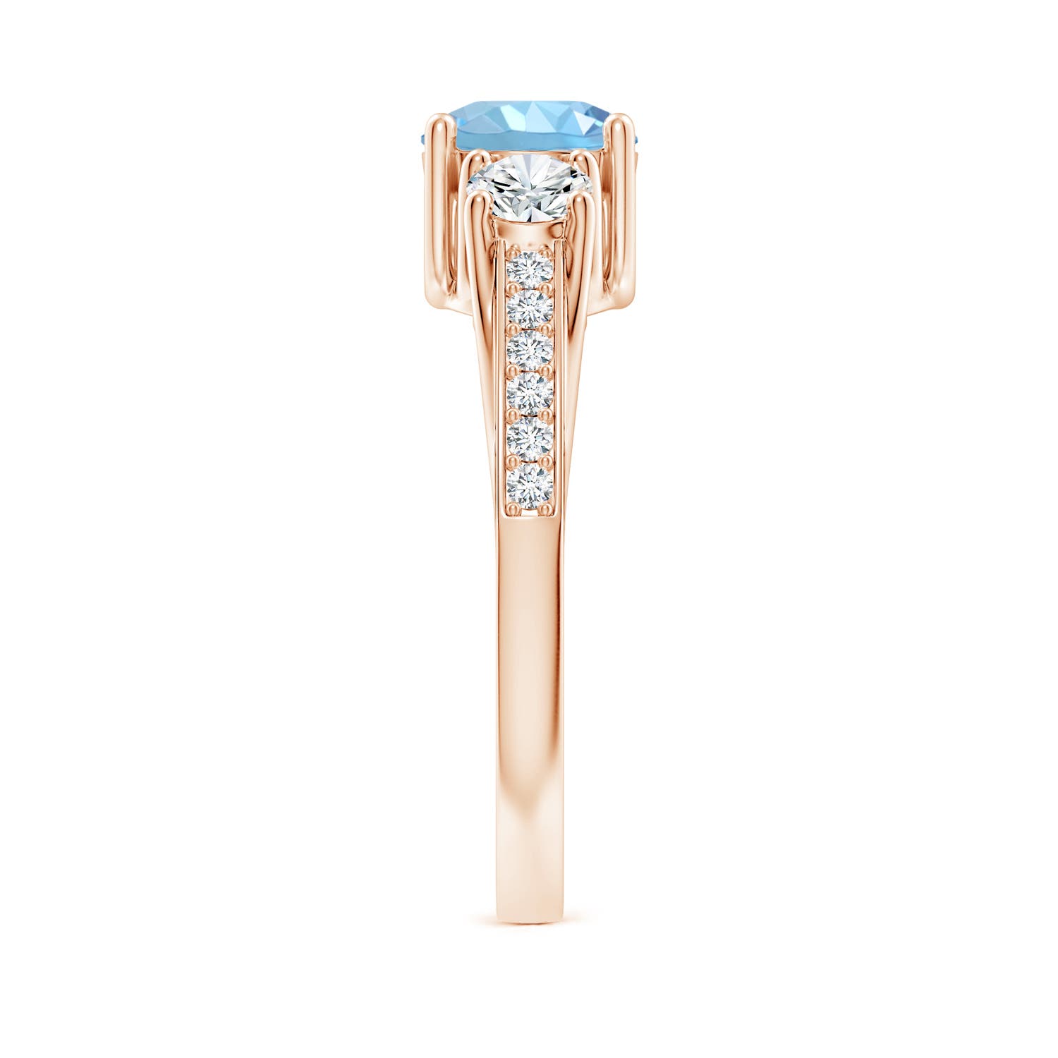 AAAA - Aquamarine / 1.16 CT / 14 KT Rose Gold