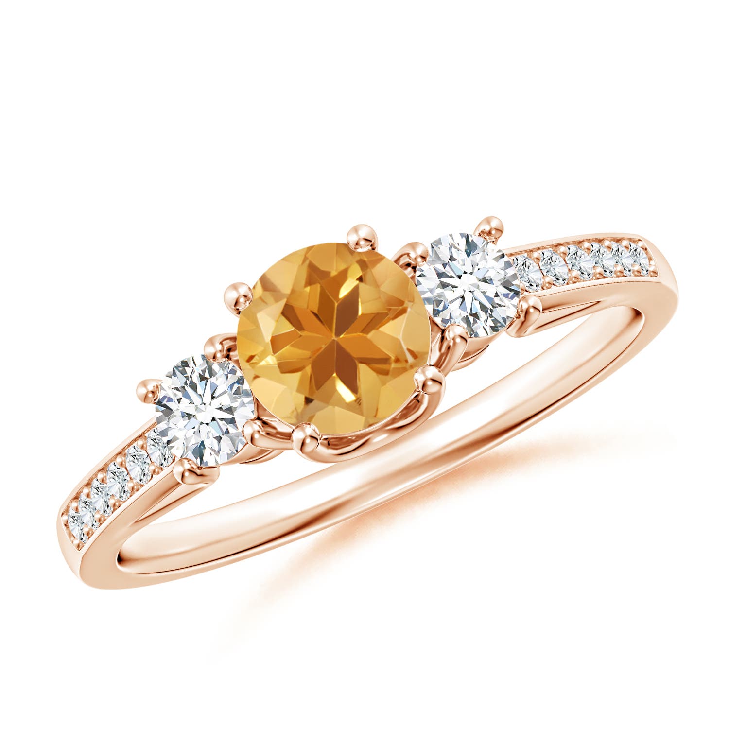 A - Citrine / 0.76 CT / 14 KT Rose Gold