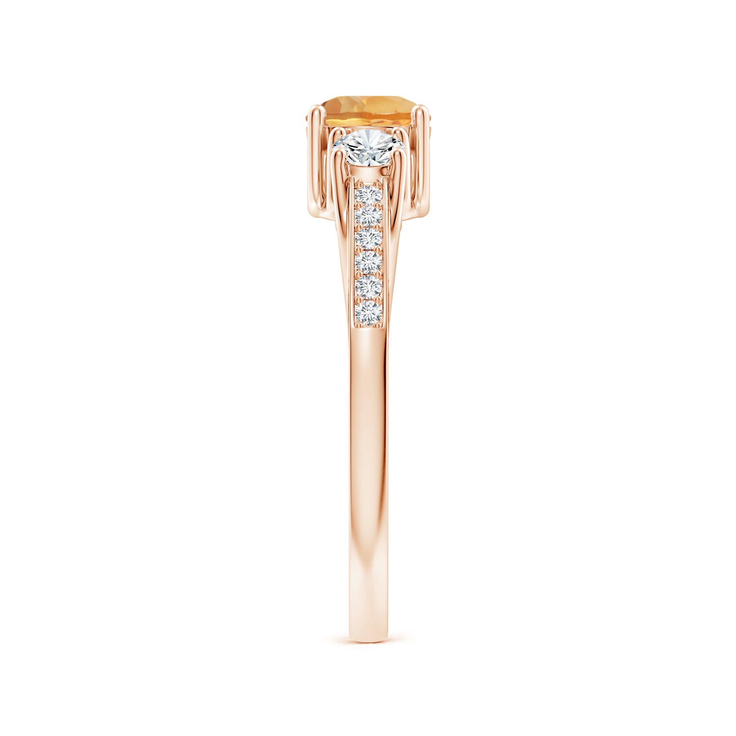 A - Citrine / 0.76 CT / 14 KT Rose Gold