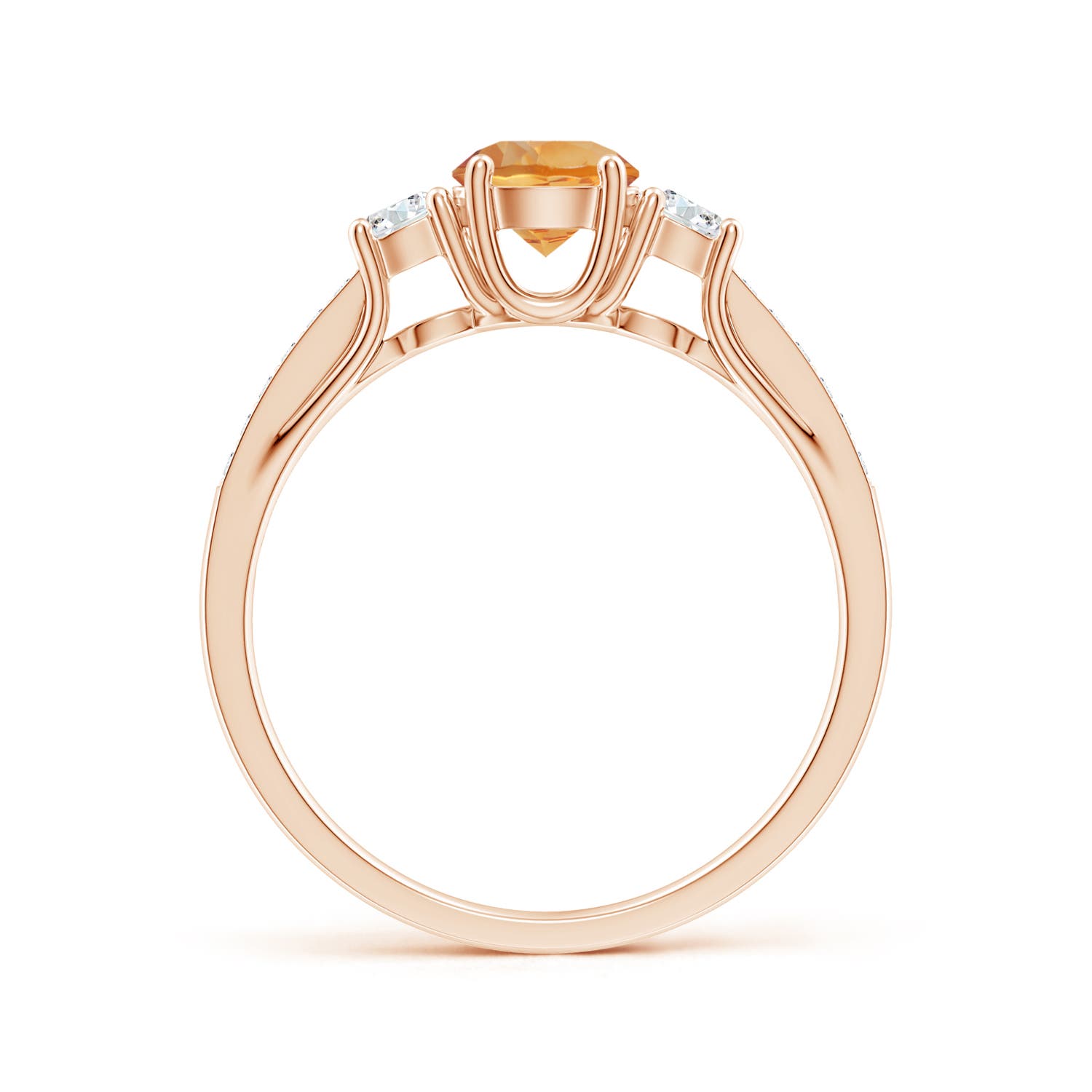 AA - Citrine / 0.76 CT / 14 KT Rose Gold