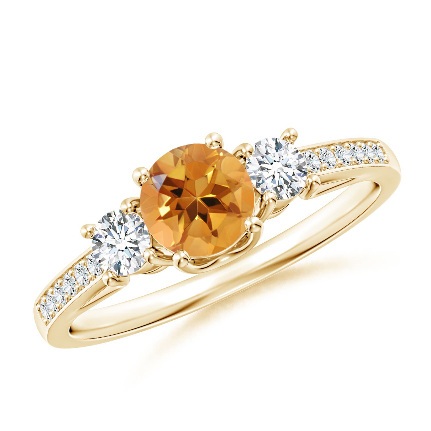 AA - Citrine / 0.76 CT / 14 KT Yellow Gold