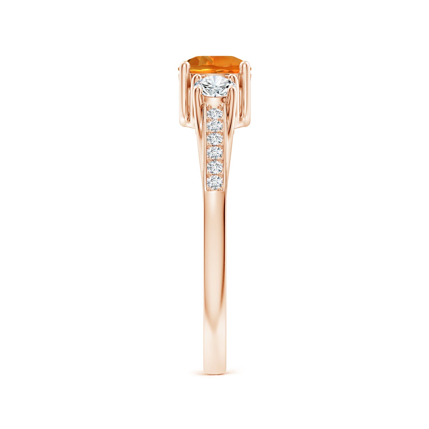 AAAA - Citrine / 0.76 CT / 14 KT Rose Gold