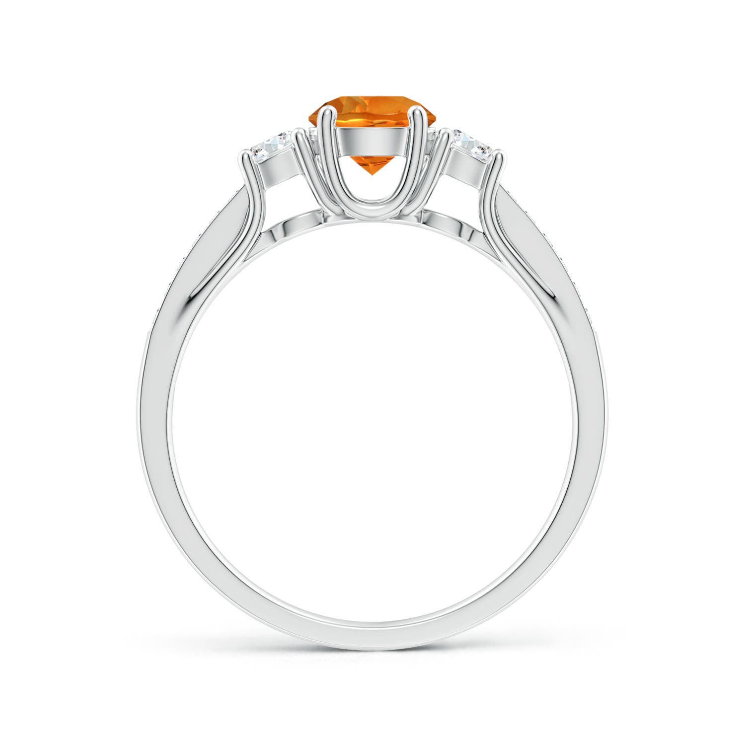 AAAA - Citrine / 0.76 CT / 14 KT White Gold