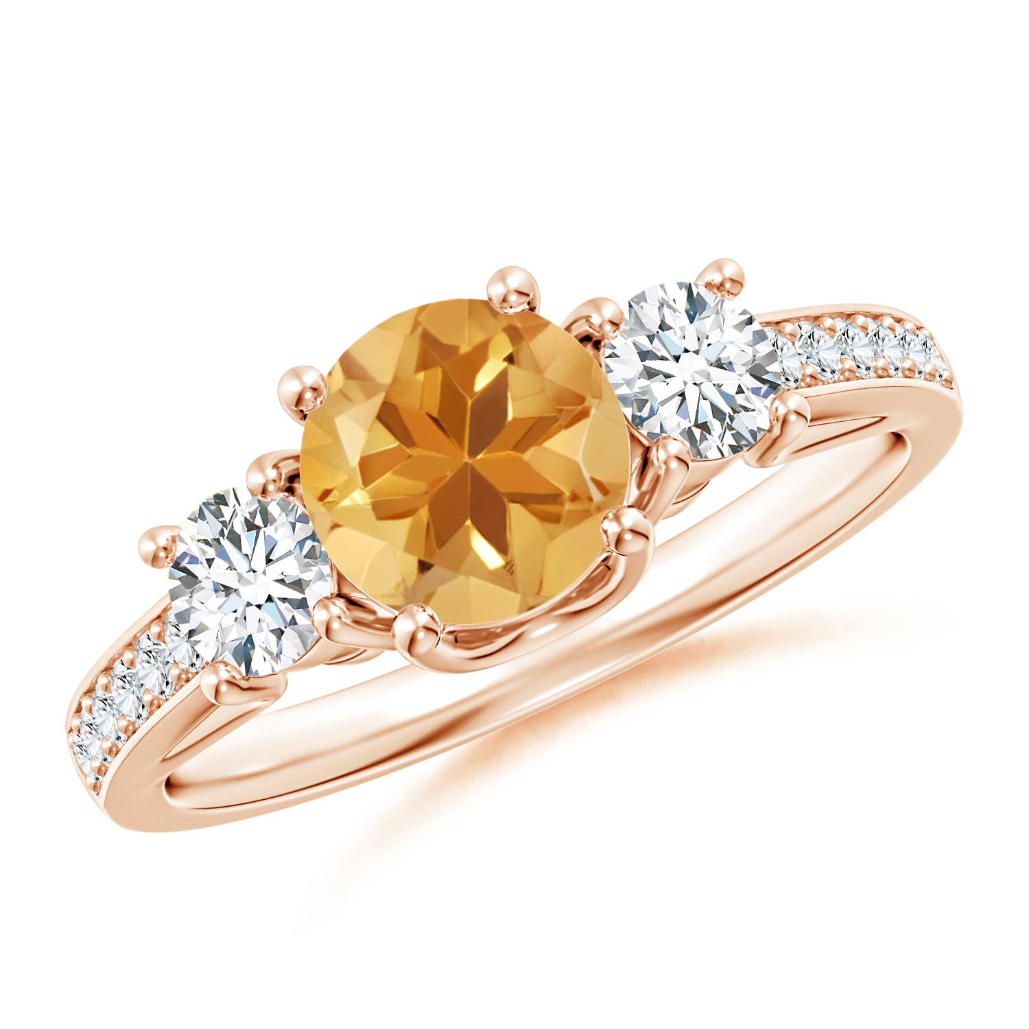 A - Citrine / 1.14 CT / 14 KT Rose Gold