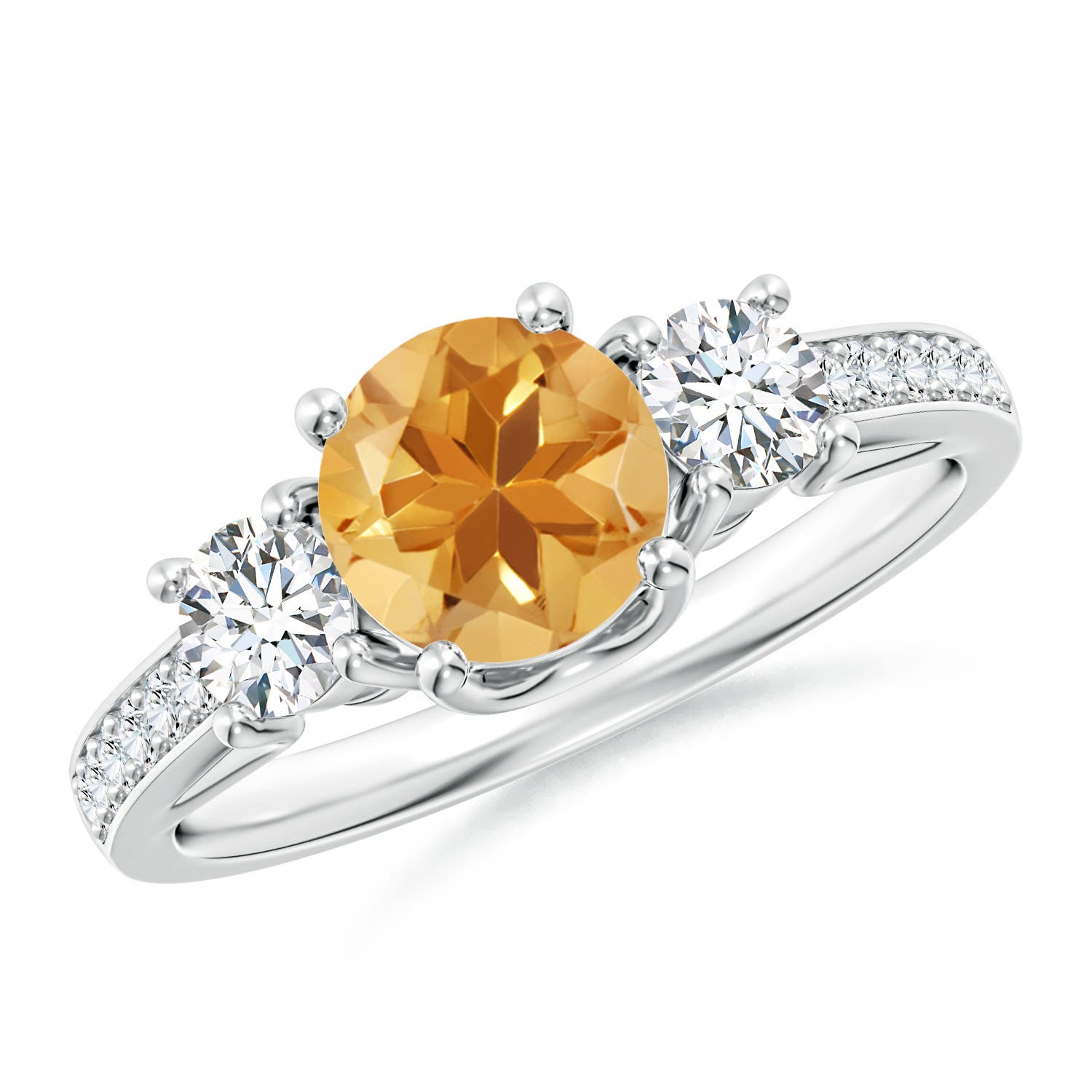 A - Citrine / 1.14 CT / 14 KT White Gold