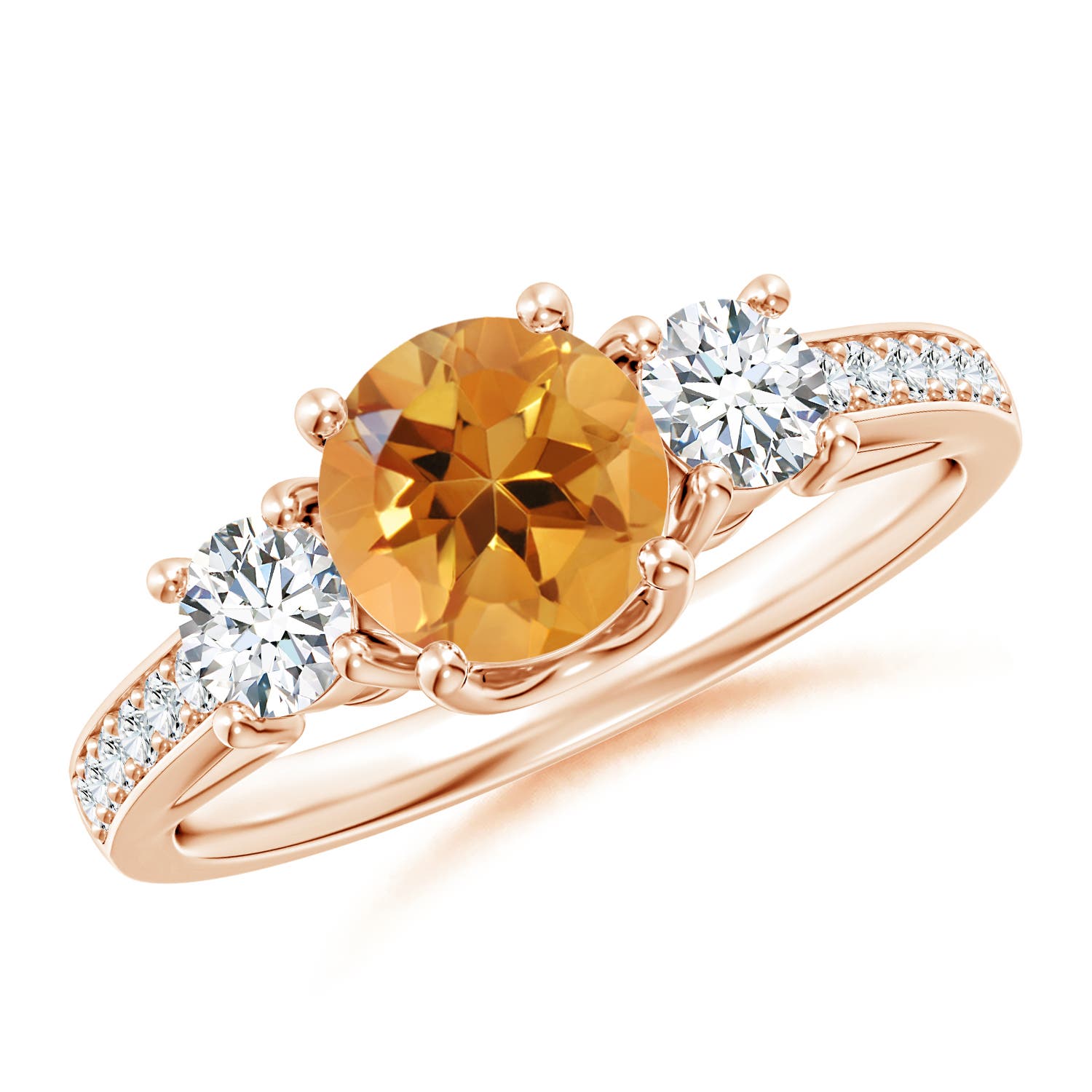 AA - Citrine / 1.14 CT / 14 KT Rose Gold