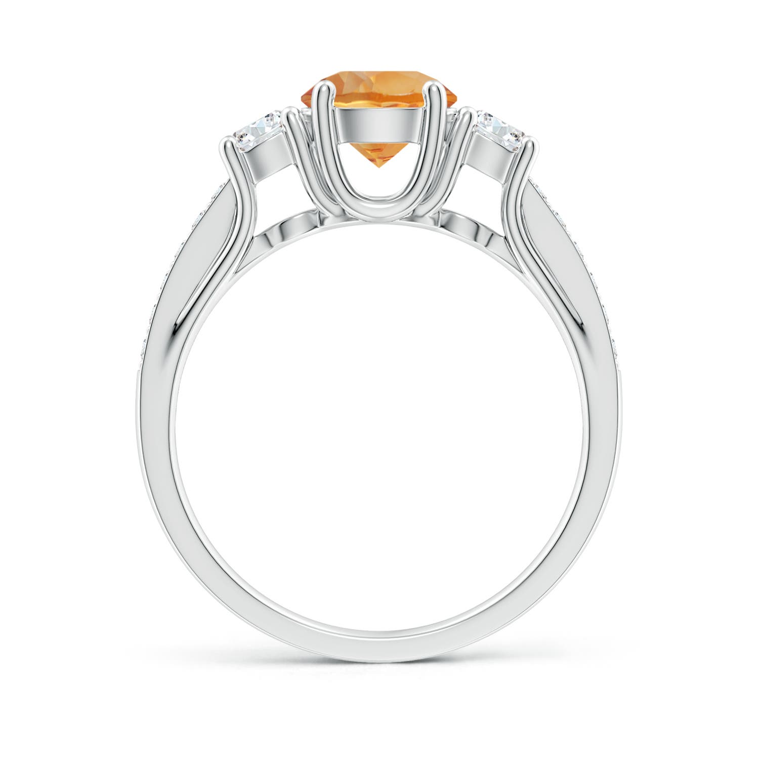 AA - Citrine / 1.14 CT / 14 KT White Gold