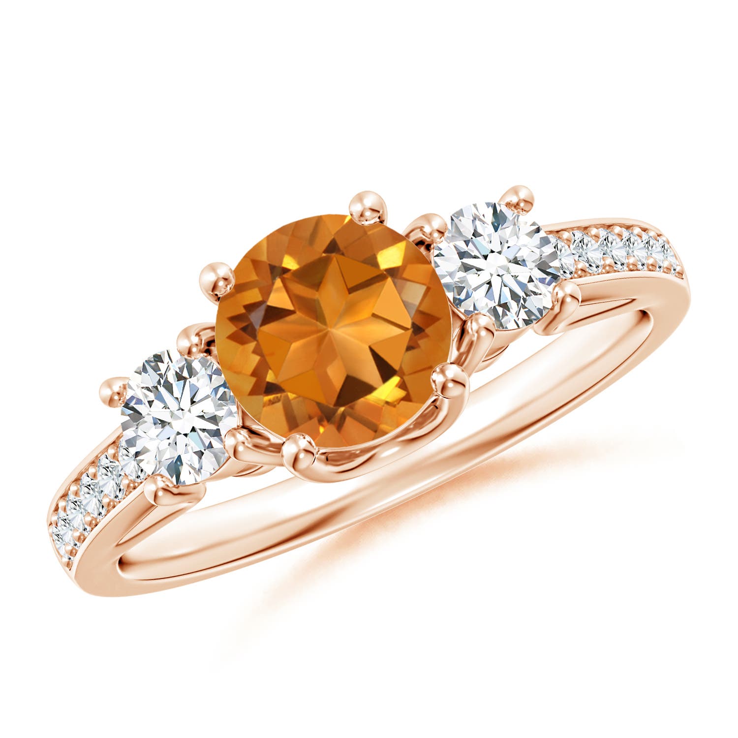 AAA - Citrine / 1.14 CT / 14 KT Rose Gold