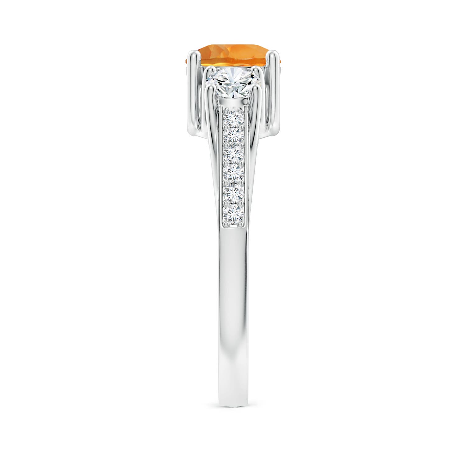 AAA - Citrine / 1.14 CT / 14 KT White Gold