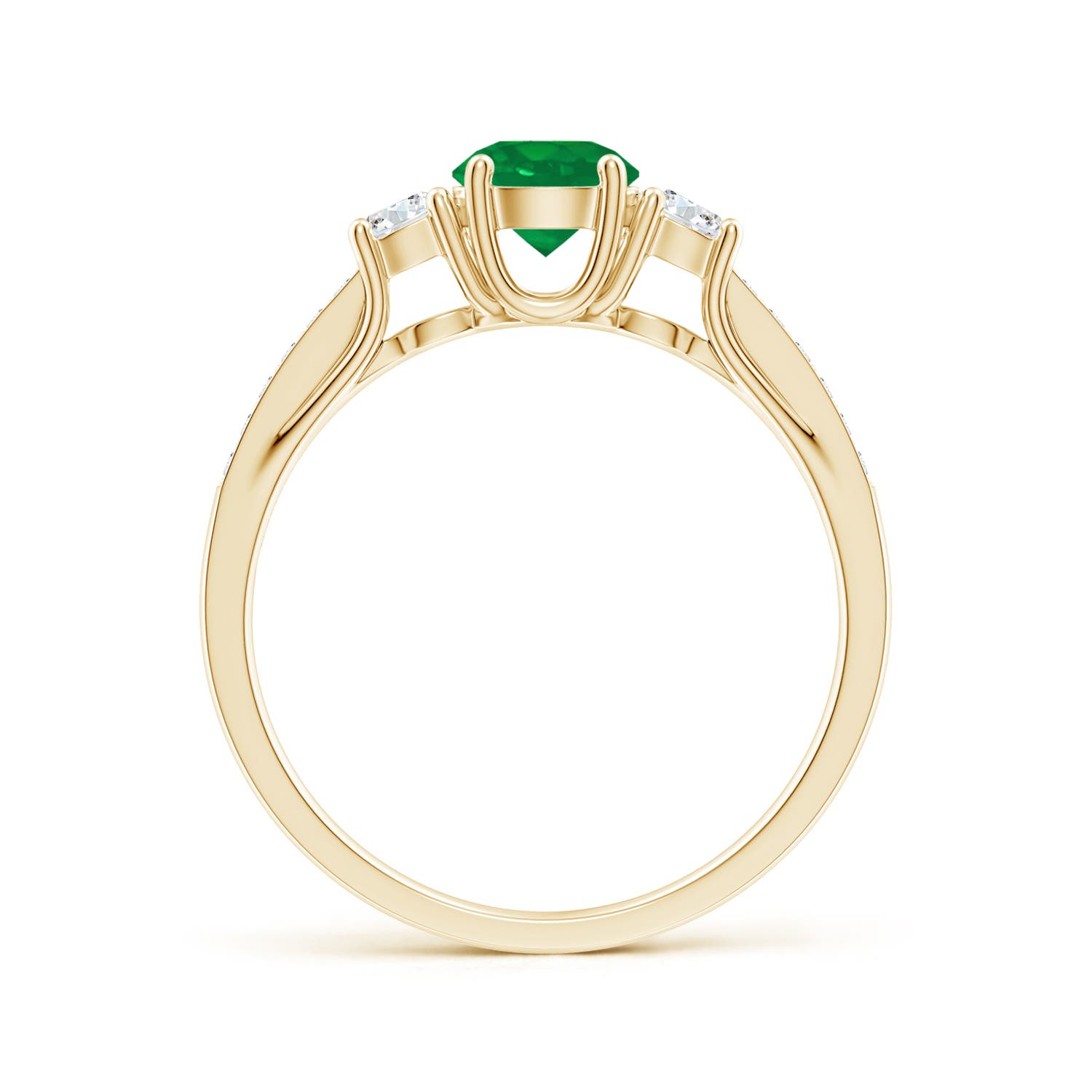 AA - Emerald / 0.76 CT / 14 KT Yellow Gold