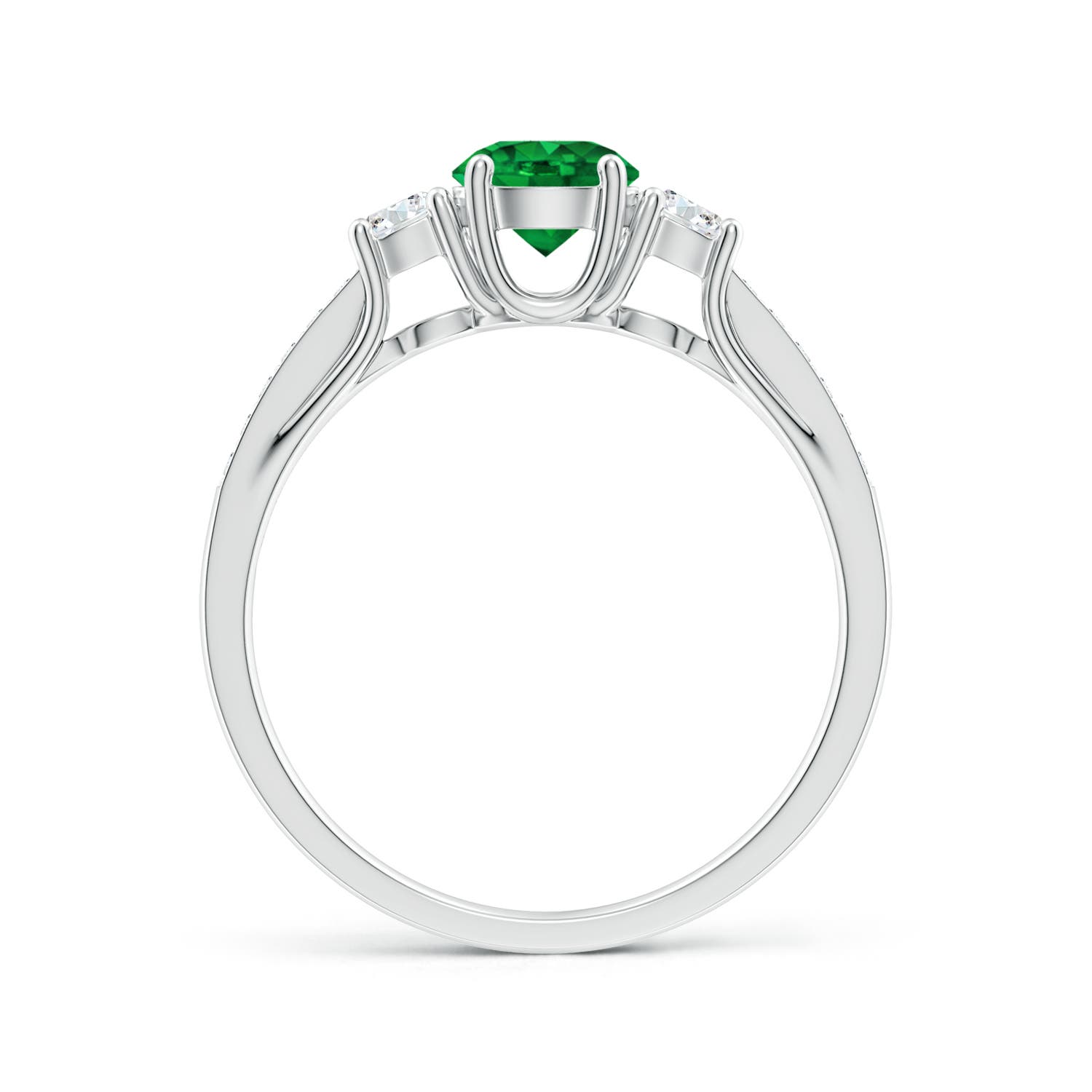 AAAA - Emerald / 0.76 CT / 14 KT White Gold