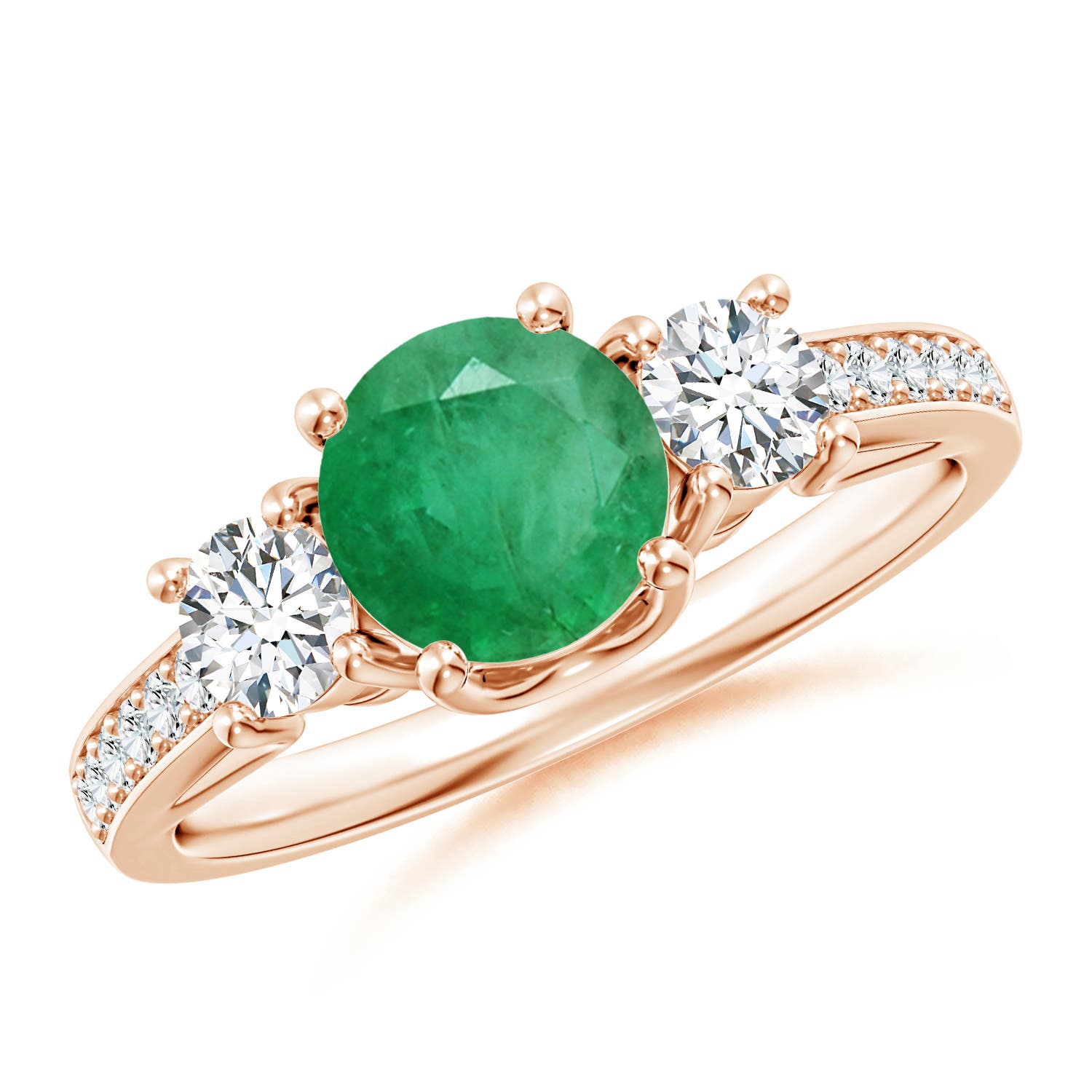 A - Emerald / 1.19 CT / 14 KT Rose Gold