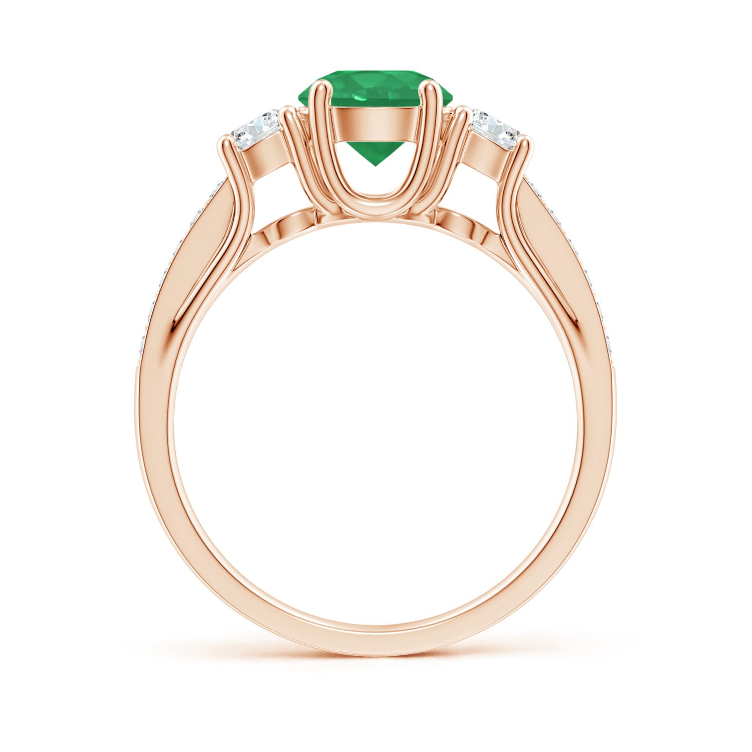 A - Emerald / 1.19 CT / 14 KT Rose Gold