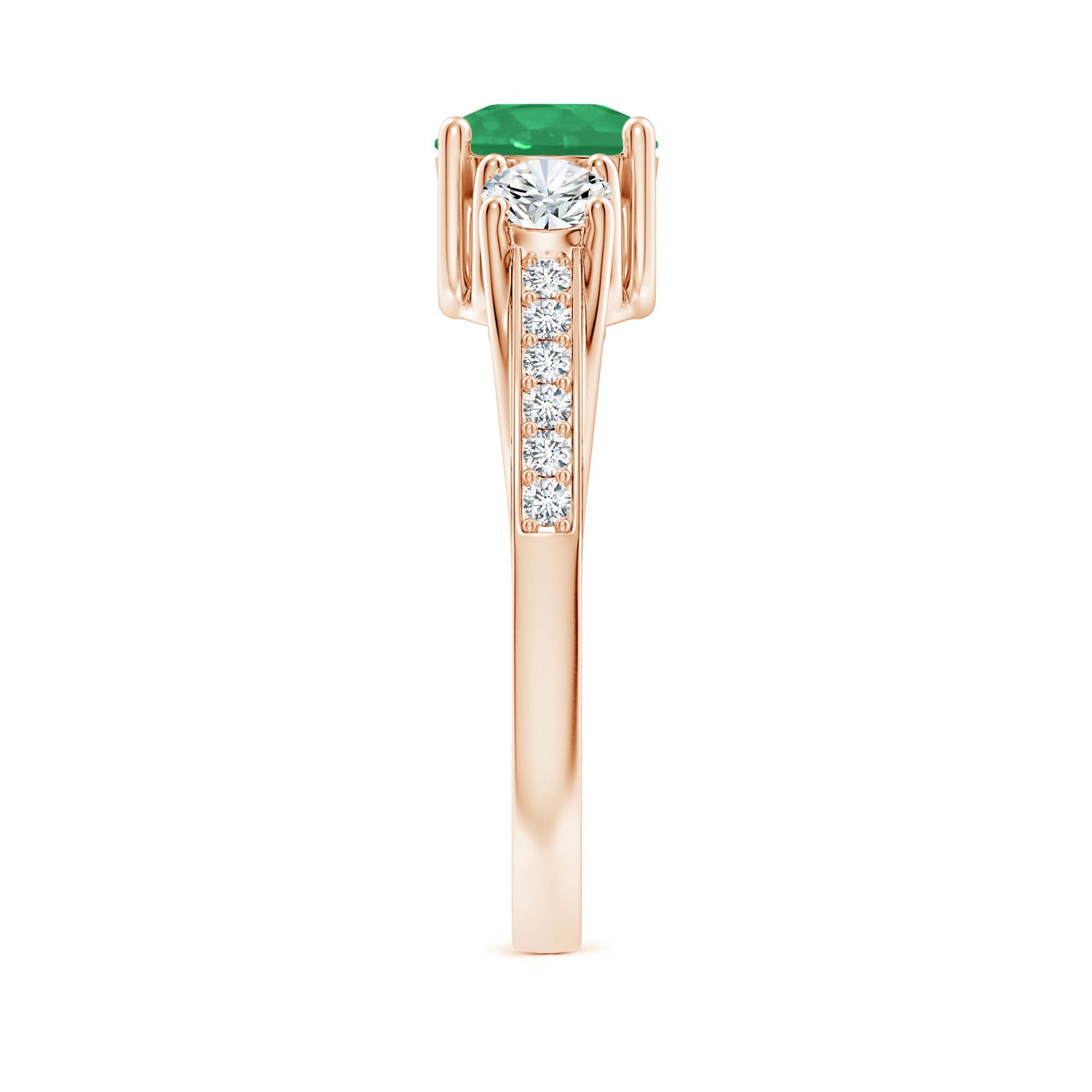 A - Emerald / 1.19 CT / 14 KT Rose Gold