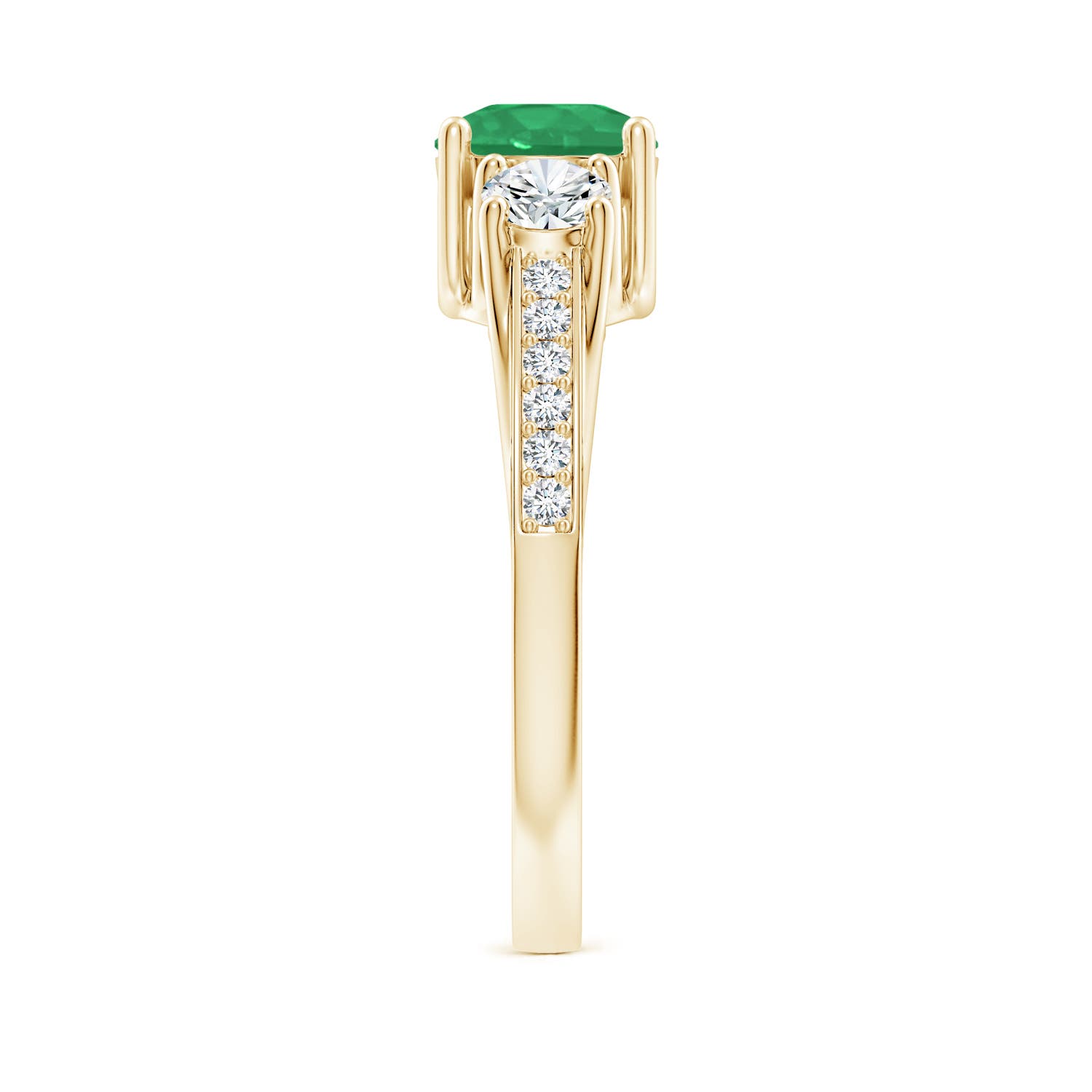 A - Emerald / 1.19 CT / 14 KT Yellow Gold